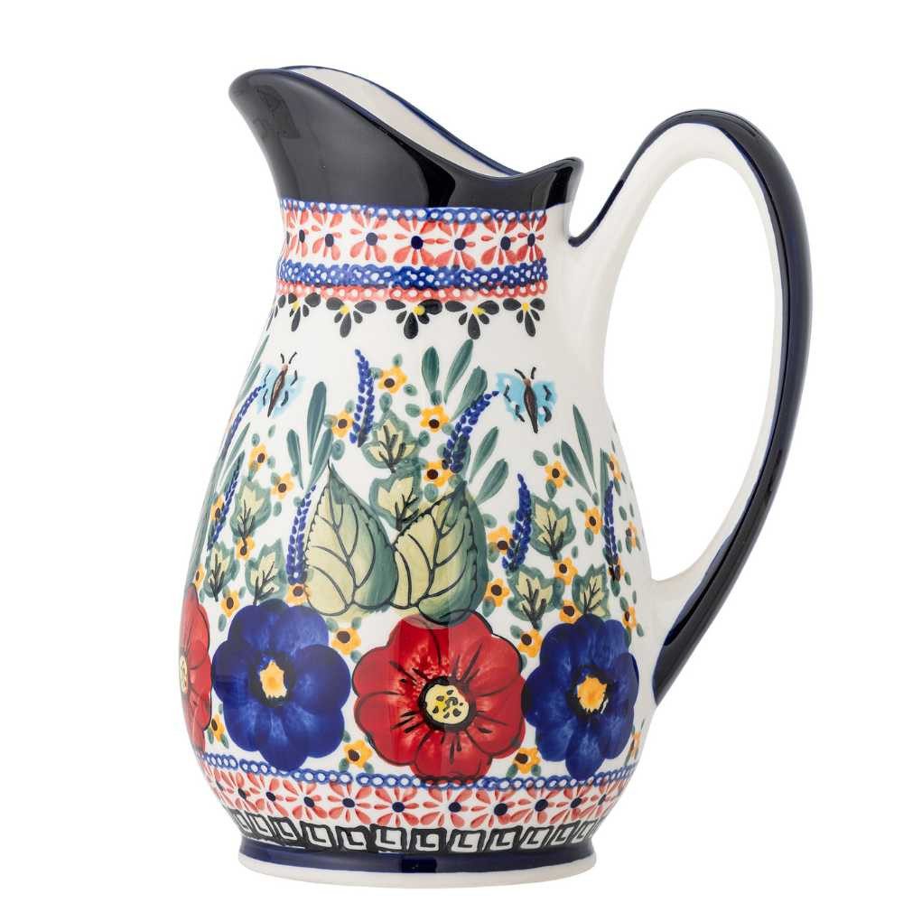 Bloomingville Karaffe Bloomingville Krug FLORIST mit Blumen 1,6 Liter