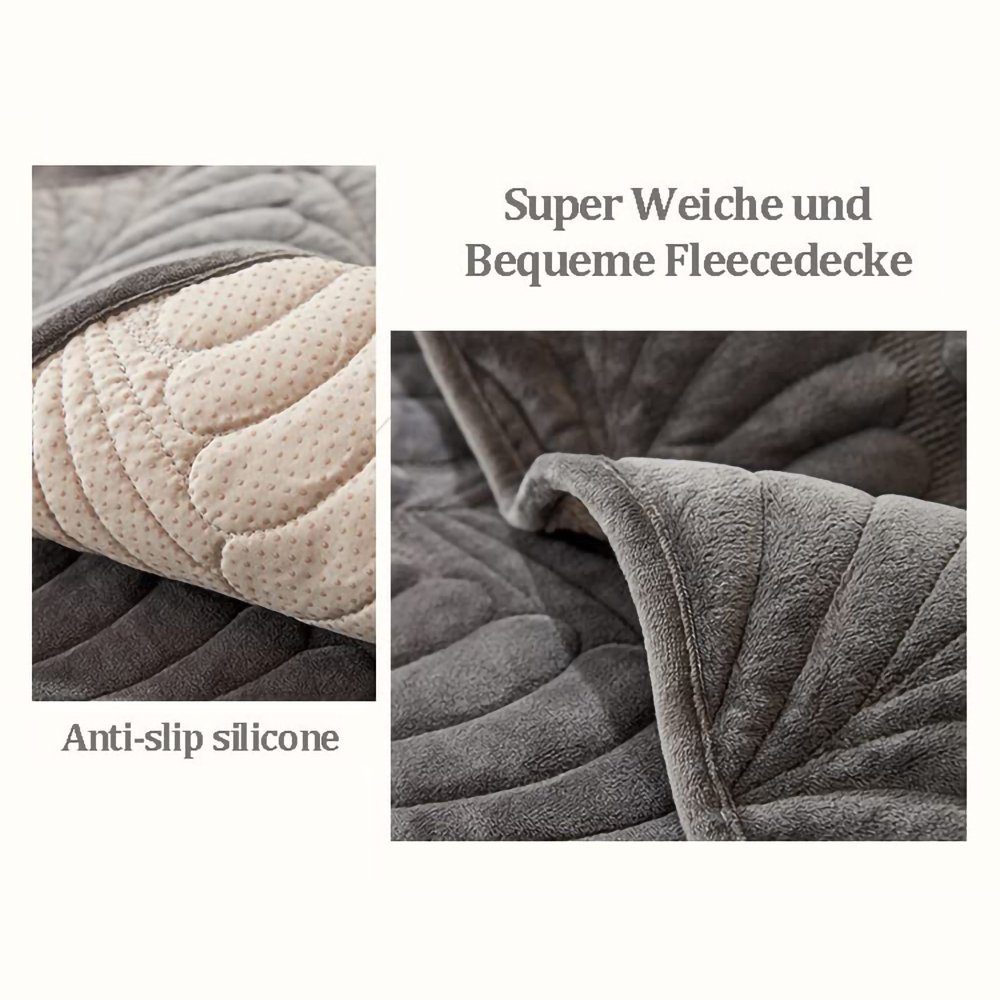 Weicher Rutschfest dunkelgrau(90*180CM) Plüsch Warmer Sofabezug, Juoungle Kurzer Sofahusse Super