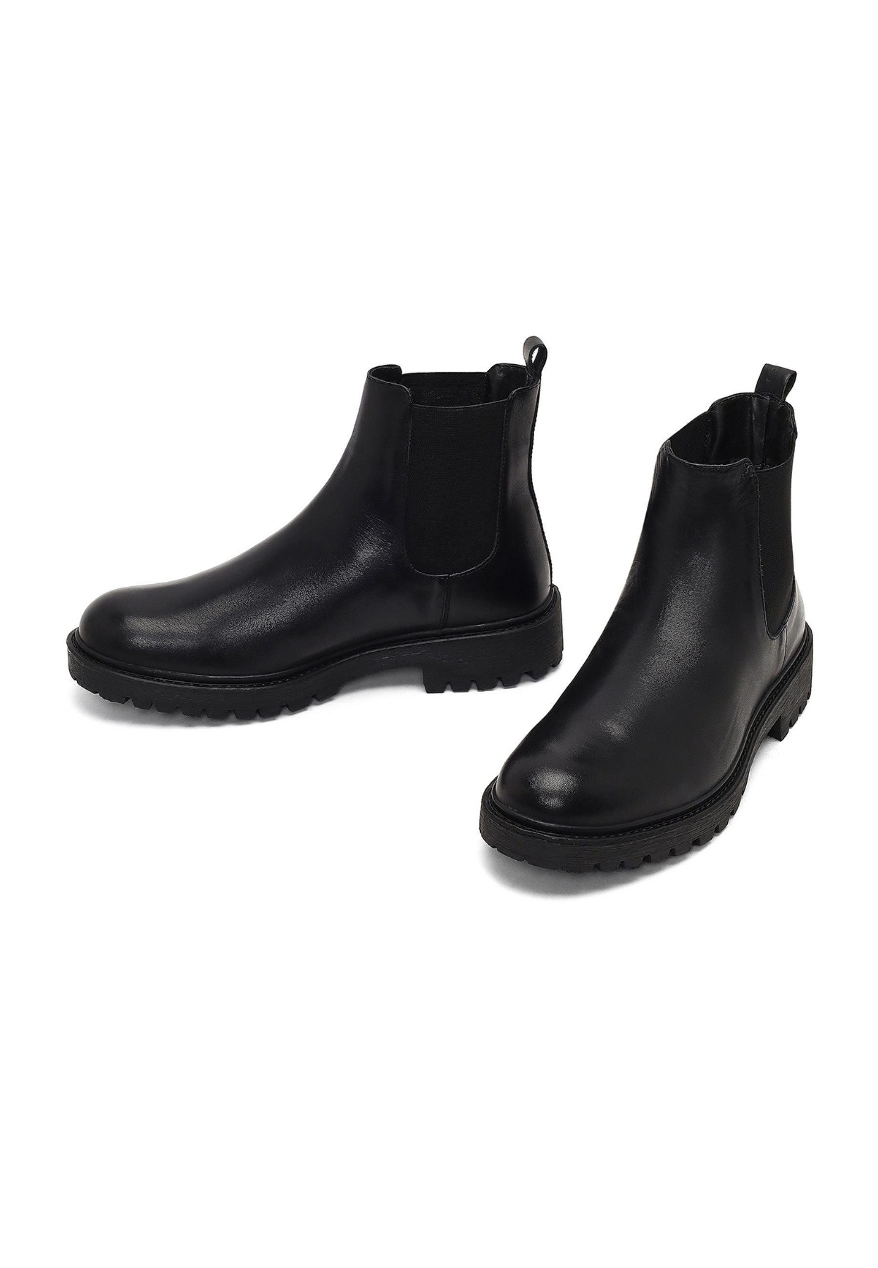 Derimod Chelsea-Stiefel aus Leder Chelseaboots Textilfutter, Gummisohle