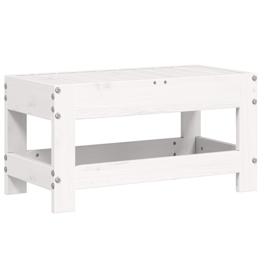 vidaXL Sofaelement Gartenhocker Weiß 62x30x32 cm günstig online kaufen