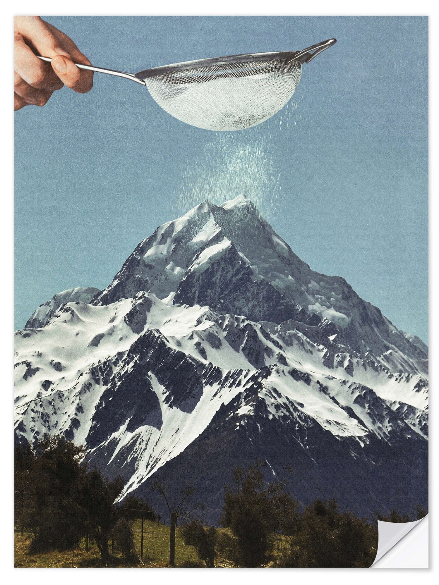 Posterlounge Wandfolie Vertigo Artography, Sifted Summit - Snow Sugar on Mountain Peak, Vintage Fotografie