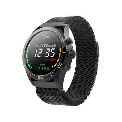 Forever AMOLED Elegant Tracker Wasserdicht IP67 Armband Uhr Bluetooth Schwarz Smartwatch