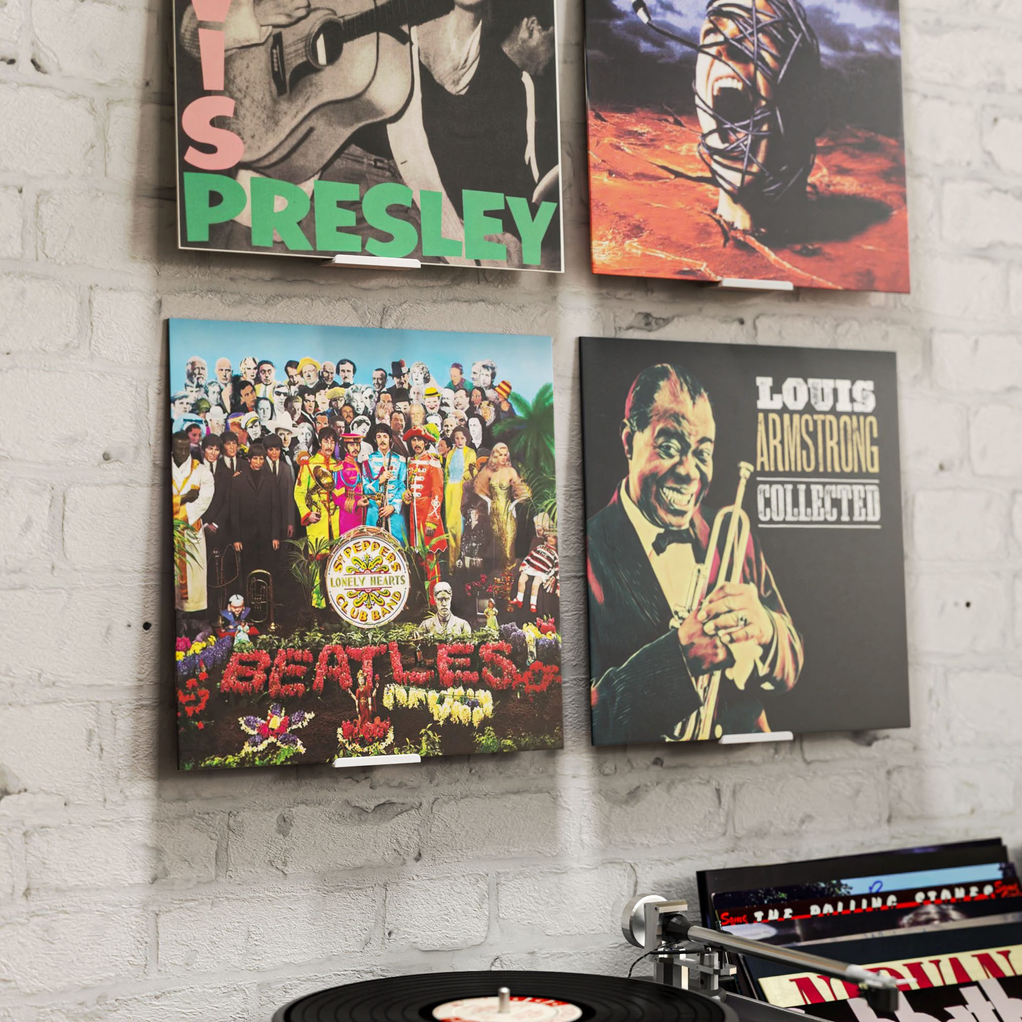 Mobilefox Wanddekoobjekt Schallplatten Wandhalterung für LP Disc Vinyl Halter 4 Stück – Bild 2 von 5