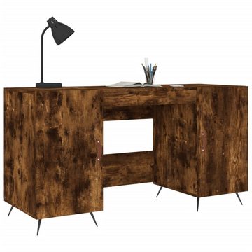 vidaXL Schreibtisch Schreibtisch Räuchereiche 140x50x75 cm Holzwerkstoff