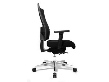 Moebel-Eins Stuhl, SITNESS 60 Drehstuhl Body Balance, Material Stoff/Aluminium, schwarz