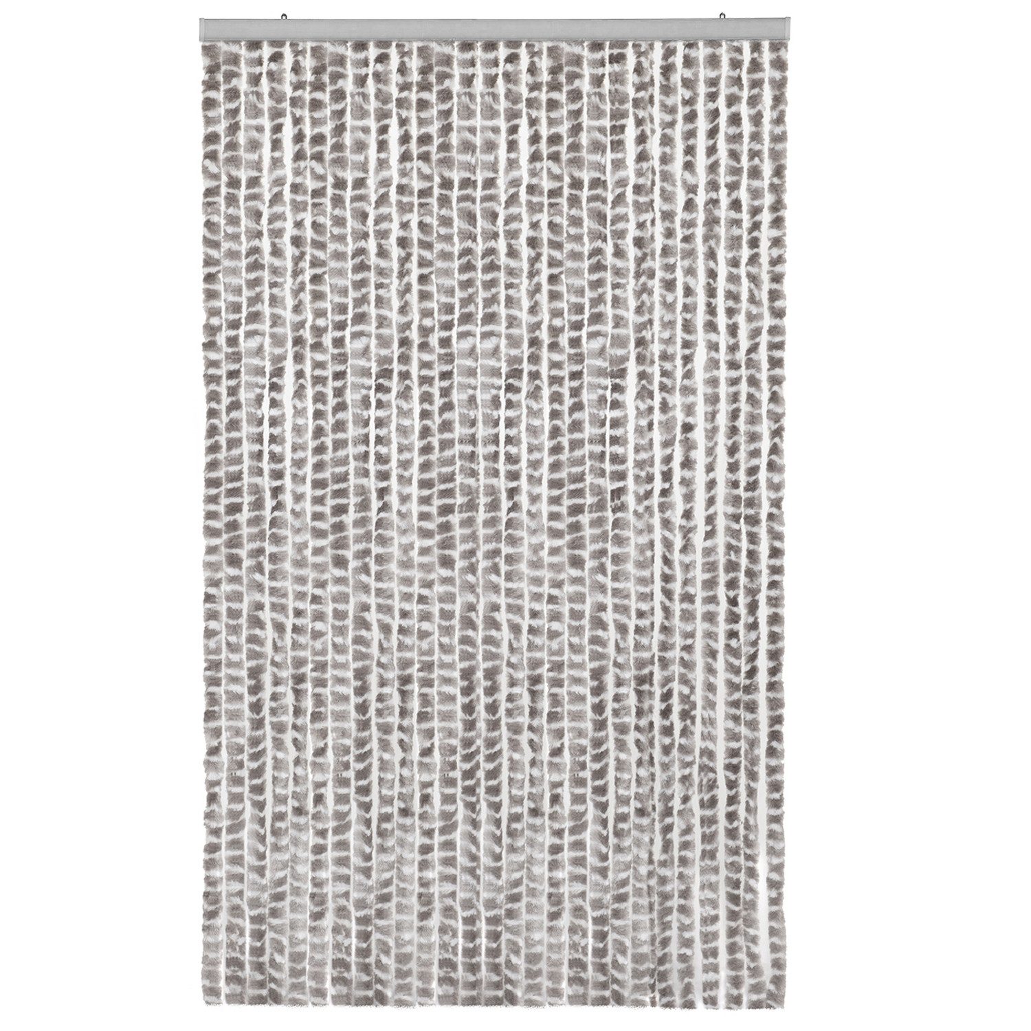 Moritz Türvorhang Flauschvorhang 118 x 230 cm taupe (1 St), Hakenaufhängung, Chenille Vorhänge Camping Türvorhang Wohnwagen Wohnmobil Zubehör