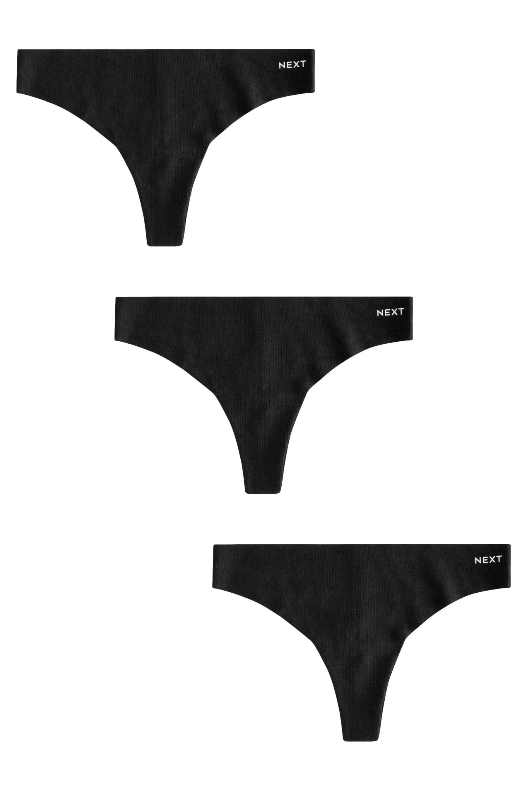 String Nahtlose Tanga-Slips mit Baumwolle, 3er-Pack
