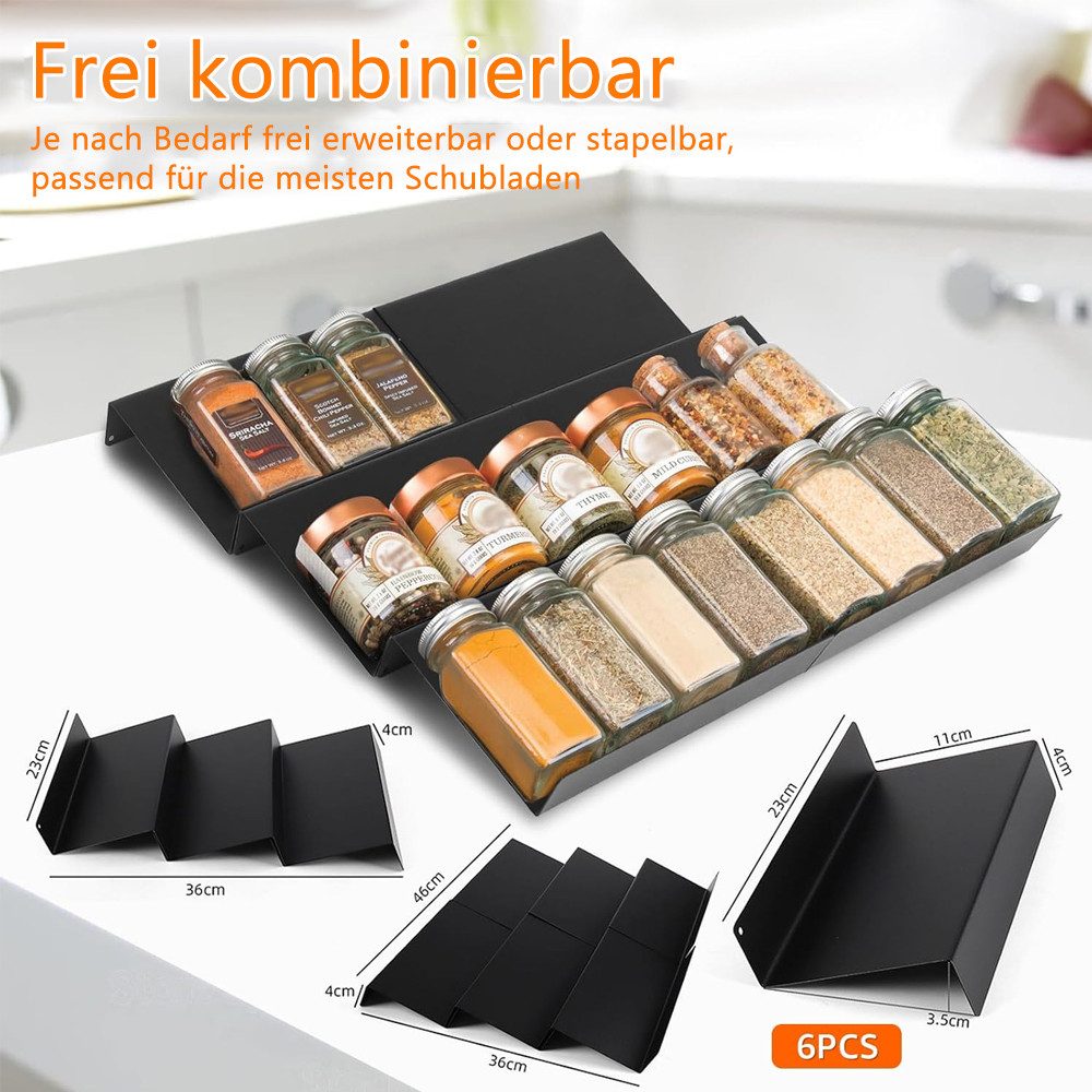 TUWENA Gewürzregal 6 Stück Schubladeneinsatz Gewürze Aufbewahrung,Küchenreg günstig online kaufen