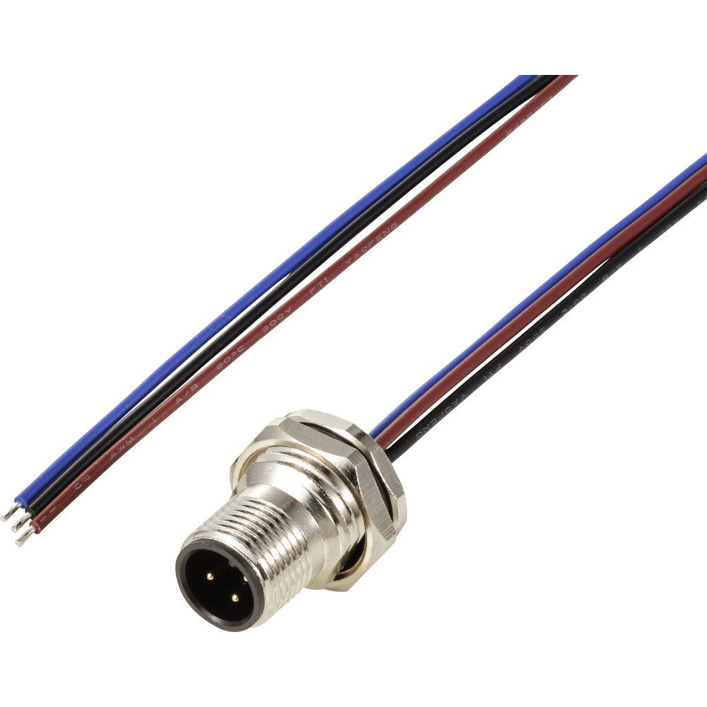 Steckdose TRU COMPONENTS TC-12833060 Sensor/Aktor Einbaustecker M12 Stecker, Ein