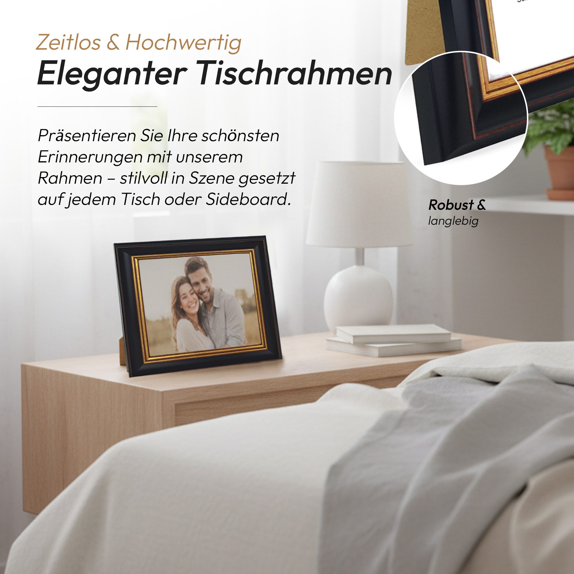 CABBEL Bilderrahmen AVI Bilderrahmen Antik Barock Vintage Fotorahmen, klassisch verziert, ideal für Poster, Fotos & Kunstwerke,Wanddekoration in Wohnzimmer,Büro