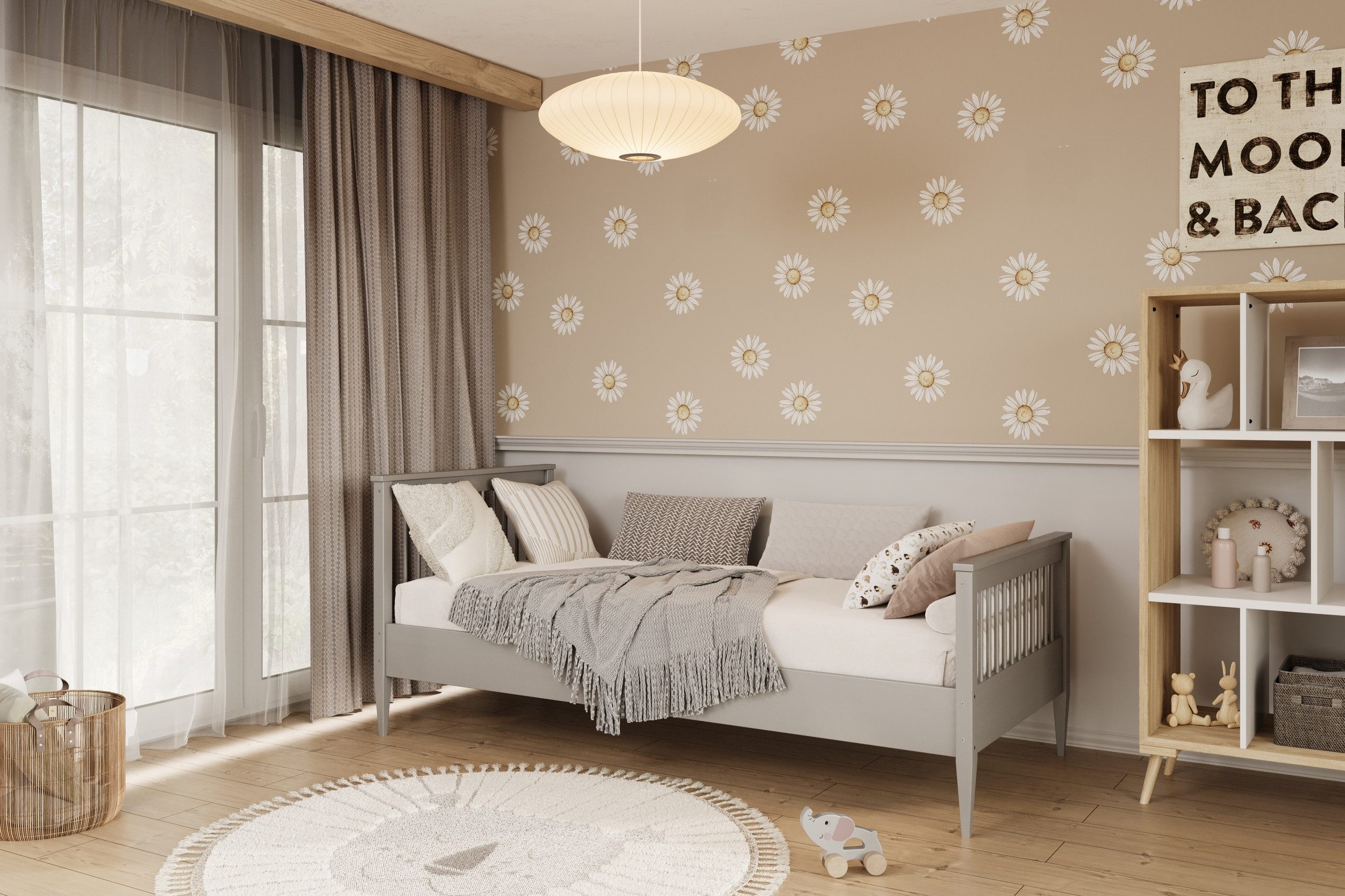 Raumhirsch Furniture Kinderbett 80x160, 80x180, 90x180, 80x200, 90x200 cm - Komplettset (ohne Matratze, Einzelbett für Kinder von 2 - 18 Jahren), verschiedene Farben & Designs