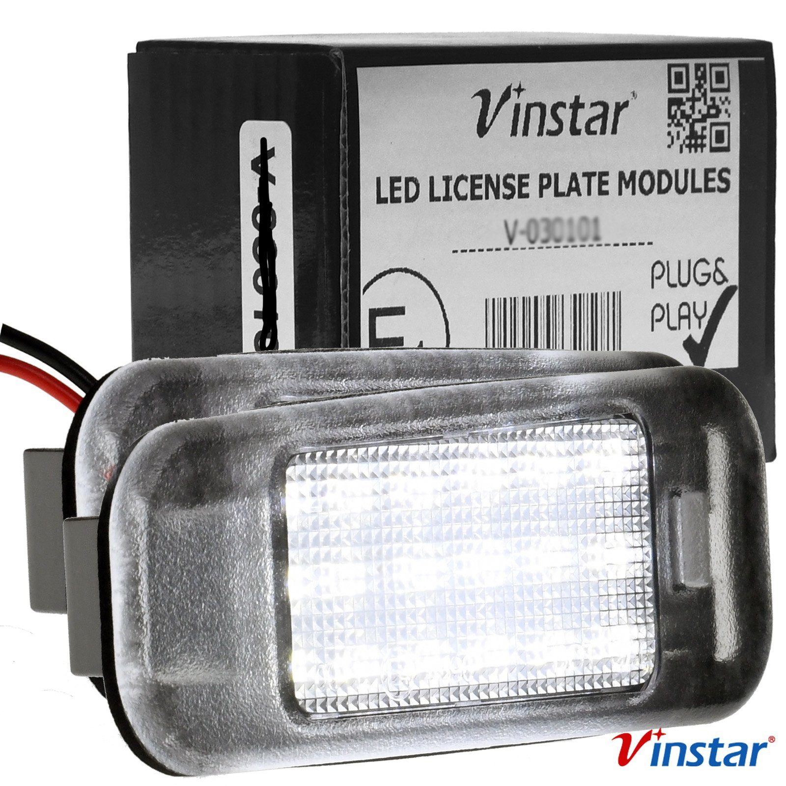 Vinstar KFZ-Ersatzleuchte LED E-geprüft KIA, KIA kompatibel Kennzeichenbeleuchtung RIO für JB mit: 2005-2011