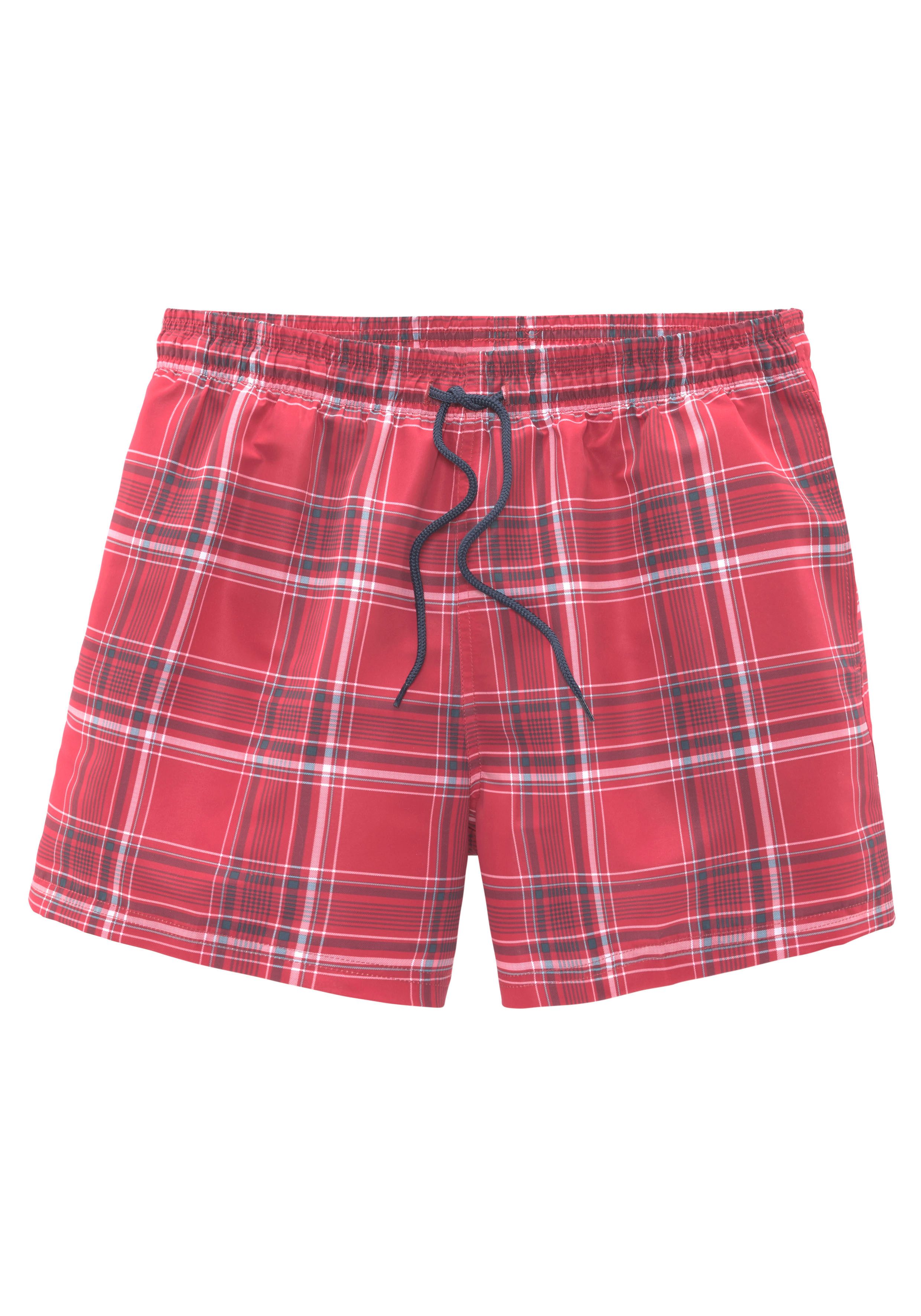 H.I.S Badeshorts Karo mit kontrastfarbiger Kordel – Bild 2 von 4