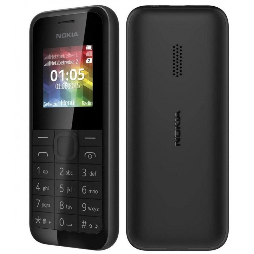Nokia 105 - Handy - schwarz Smartphone (1,45 Zoll, 4 GB Speicherplatz)
