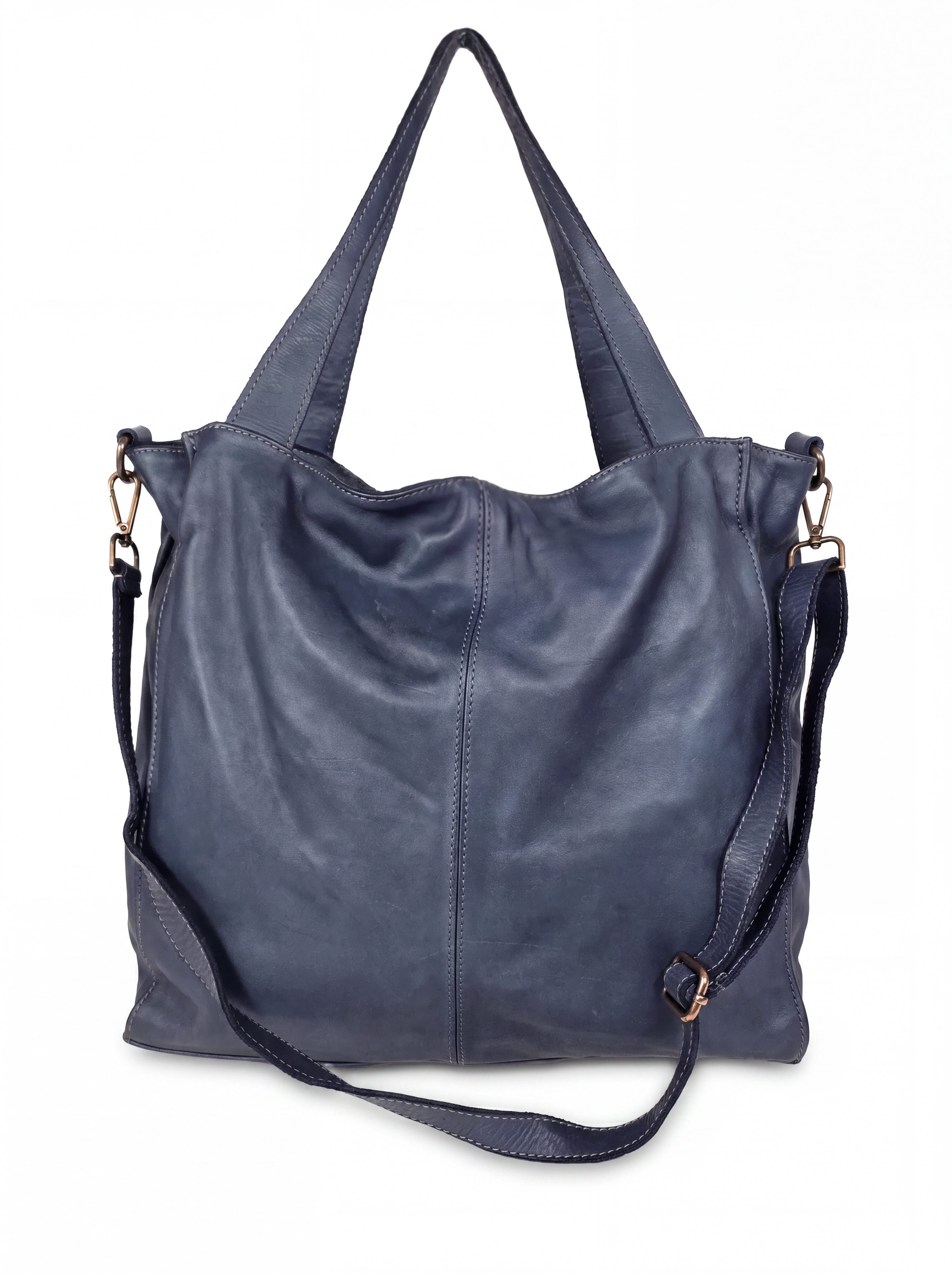 sanumi Tragetasche weicher italienischer Leder-Shopper