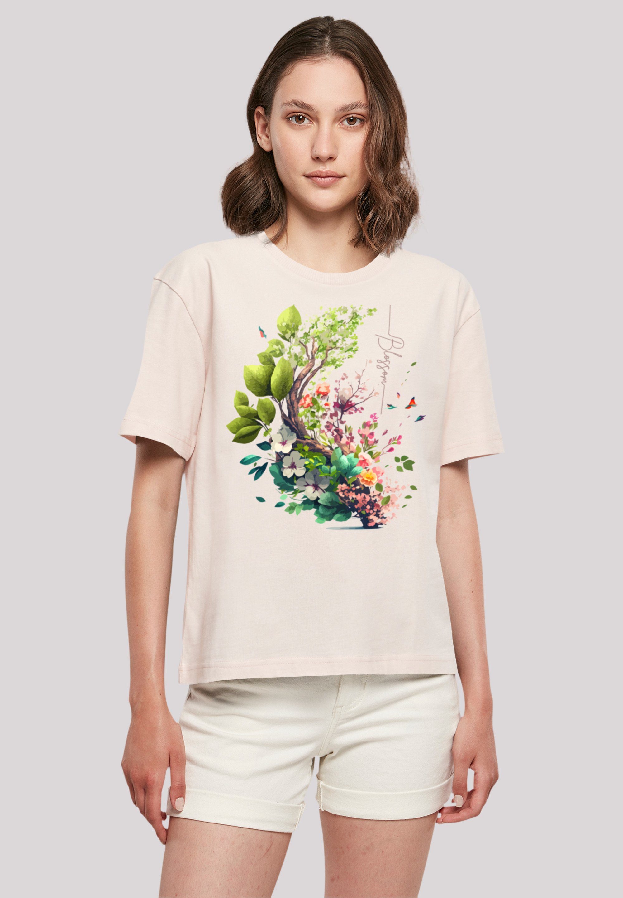 Spring F4NT4STIC Print Tree pink T-Shirt