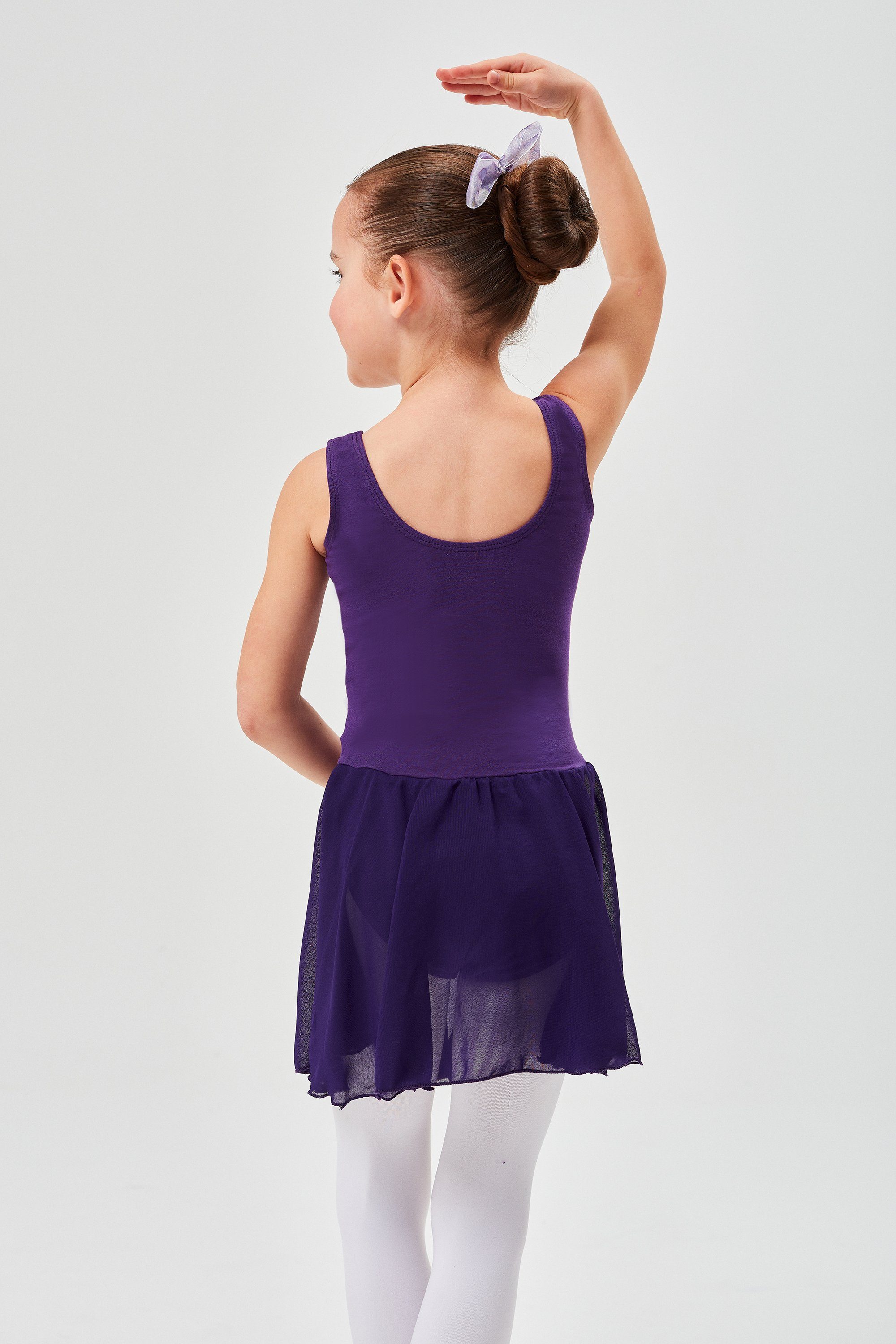 Minnie Baumwollmaterial mit Ballett tanzmuster weichem Mädchen Ballettkleid wunderbar für lila Trikot Chiffon Chiffonkleid aus Röckchen