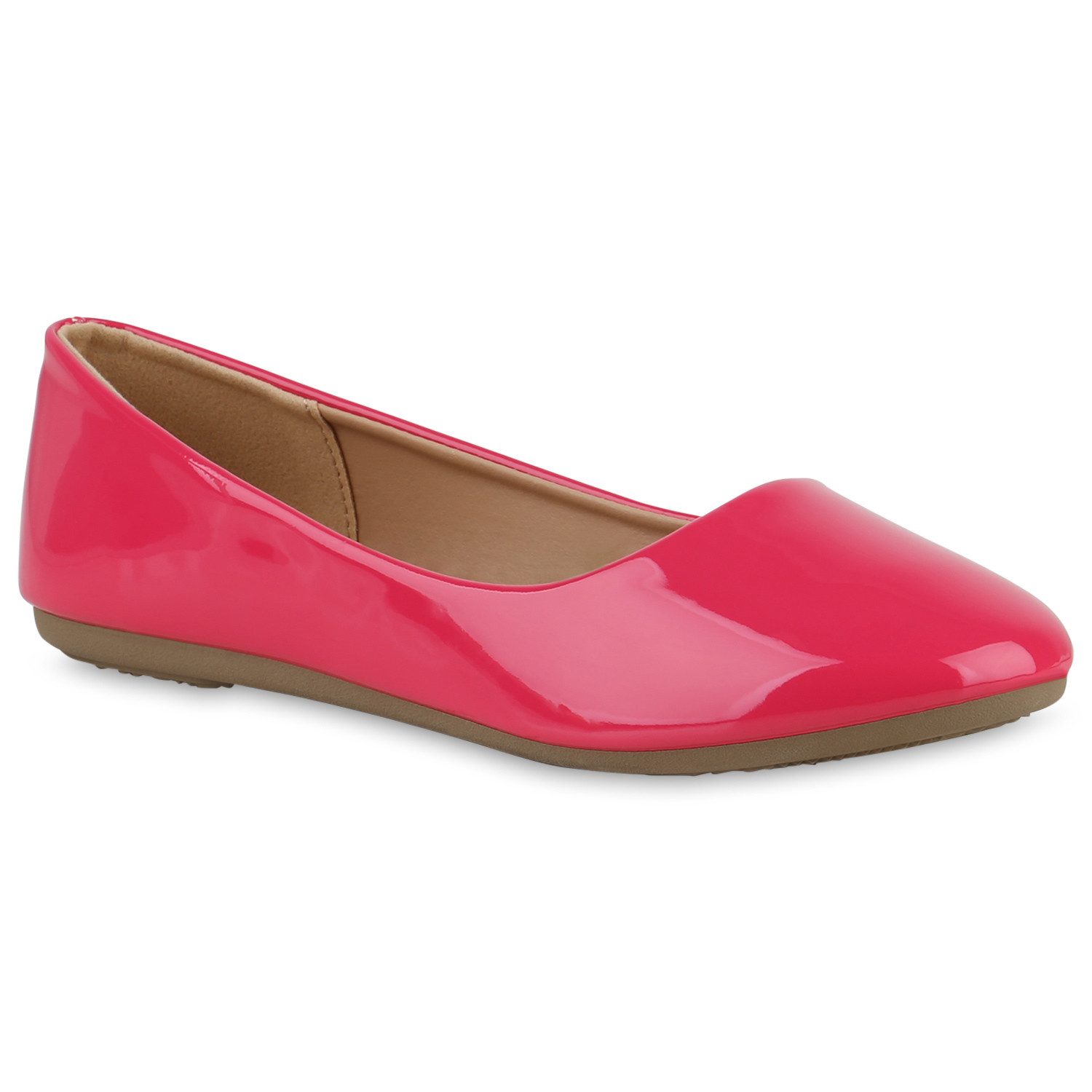 VAN HILL 840128 Ballerina Damen Klassische Балетки Lack Slippers Leder-Optik Abend-