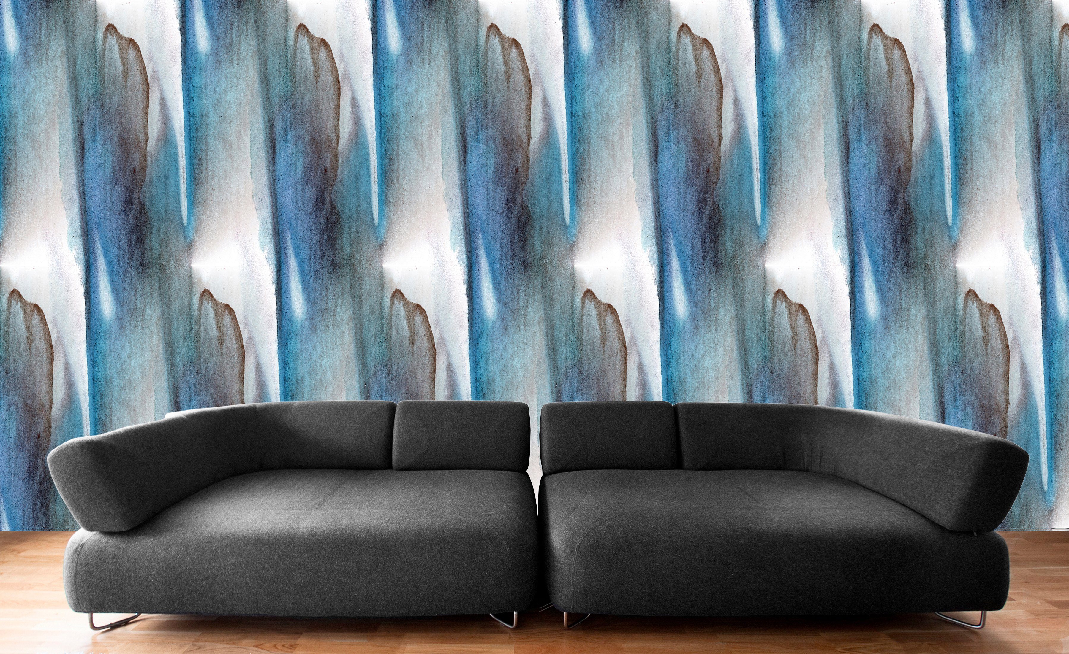 queence Vinyltapete Emmou, glatt, Steinoptik, 90x250cm, günstig online kaufen