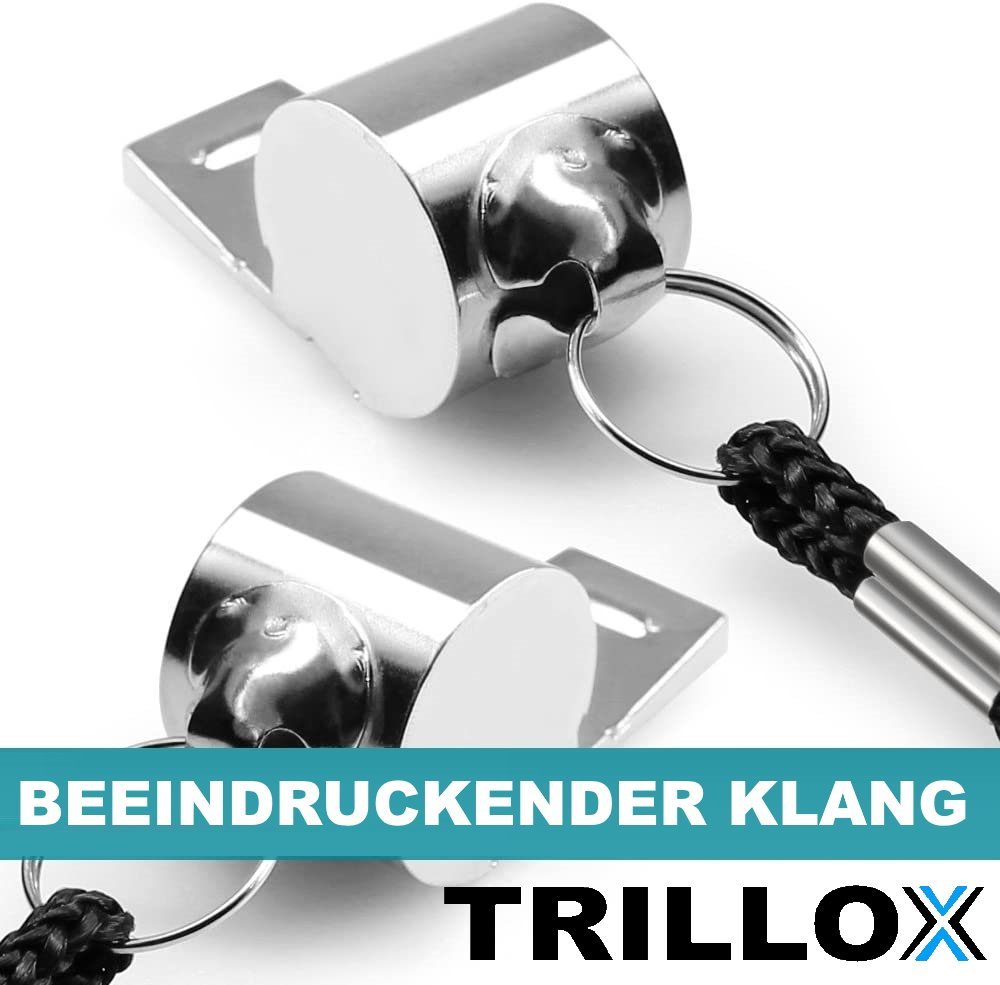 XCOZU Signalpfeife Trillerpfeife Laut Notfall, 2 Stück Trillerpfeife XCOZU Signalpfeife Trillerpfeife Laut Notfall, 2 Stück Trillerpfeife