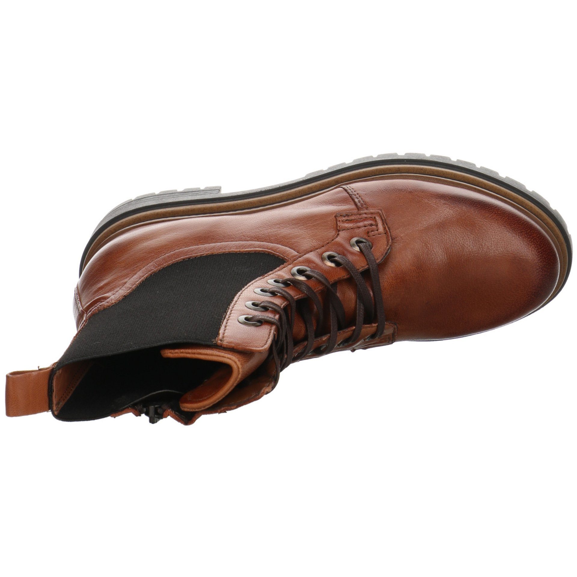 Boots Mjus Freizeit Elegant Stiefeletten Schuhe Damen Schnürstiefelette Leder-/Textilkombination