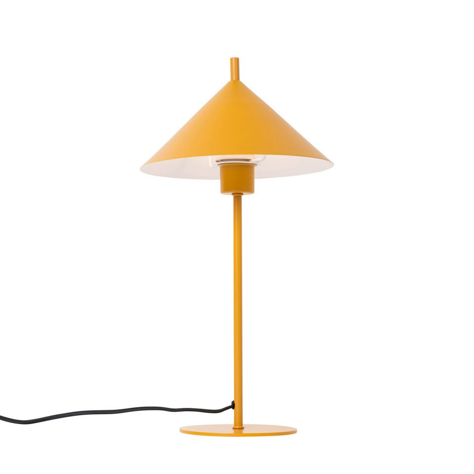 Qazqa Tischleuchte Triangolo, ohne Leuchtmittel, Warmweiß, QAZQA Tisch­leuchte, e27, Gelb, Stahl, Design