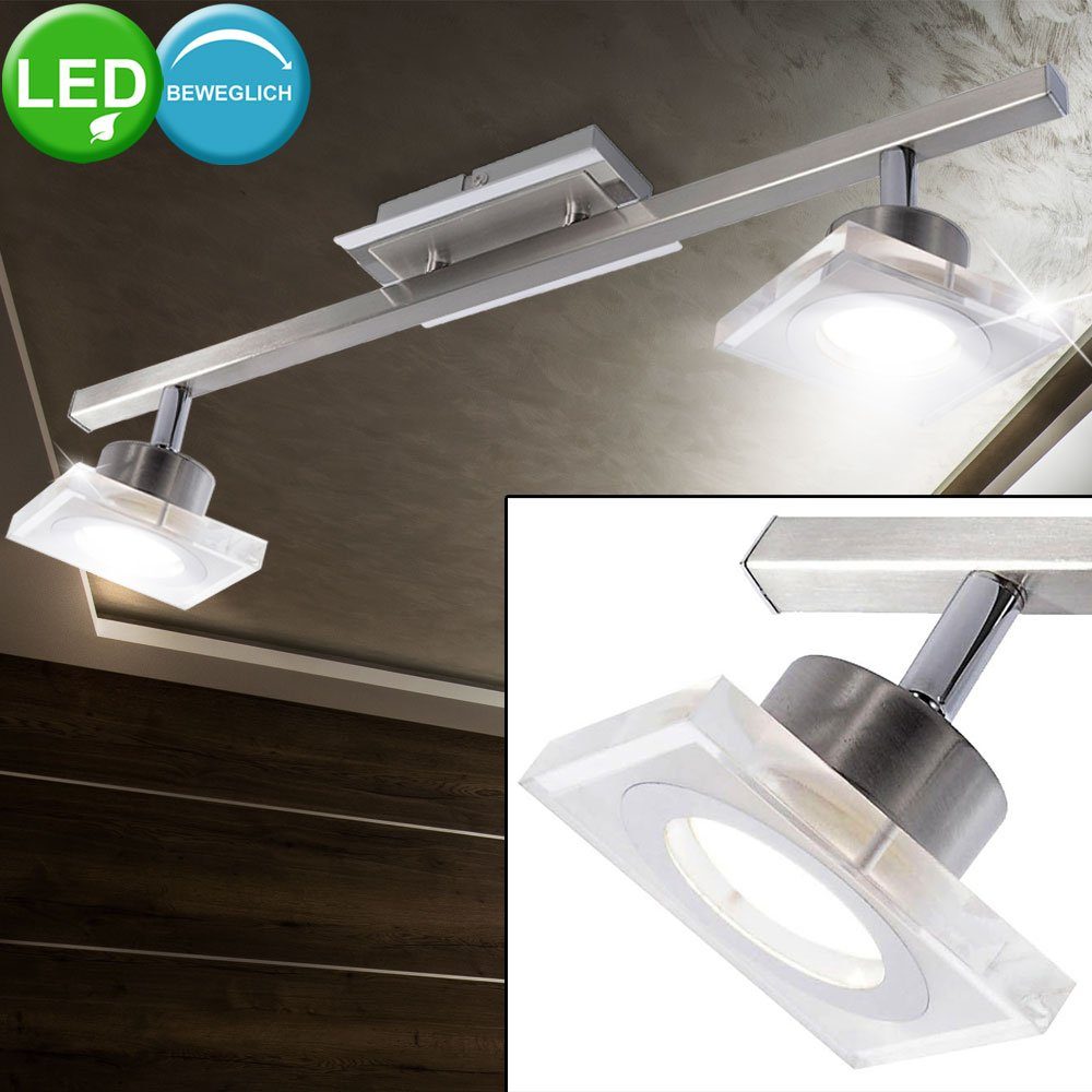 etc-shop LED Deckenleuchte, LED-Leuchtmittel fest verbaut, Warmweiß, LED Decken Lampe Wohn Zimmer Spot Beleuchtung dimmbar Strahler