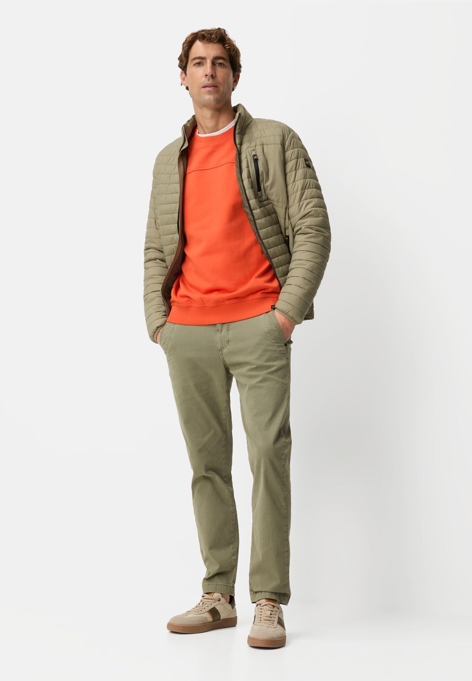 camel active Sweatshirt mit Rundhalsausschnitt Langarm