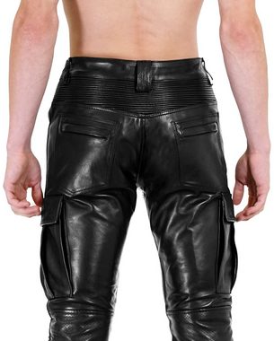 BOCKLE Lederhose Bockle® NEW Biker Look Leather Pants Herren Lederhose Echtleder