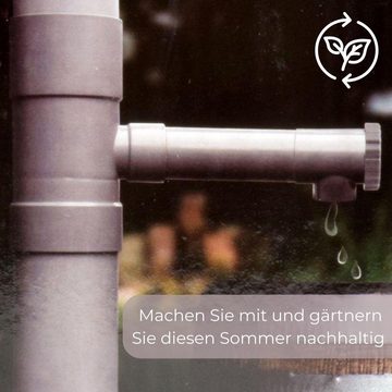GarPet Regenfallrohr Regendieb Fallrohr Hahn Regensammler Regenwasser Wasserdieb 100 mm