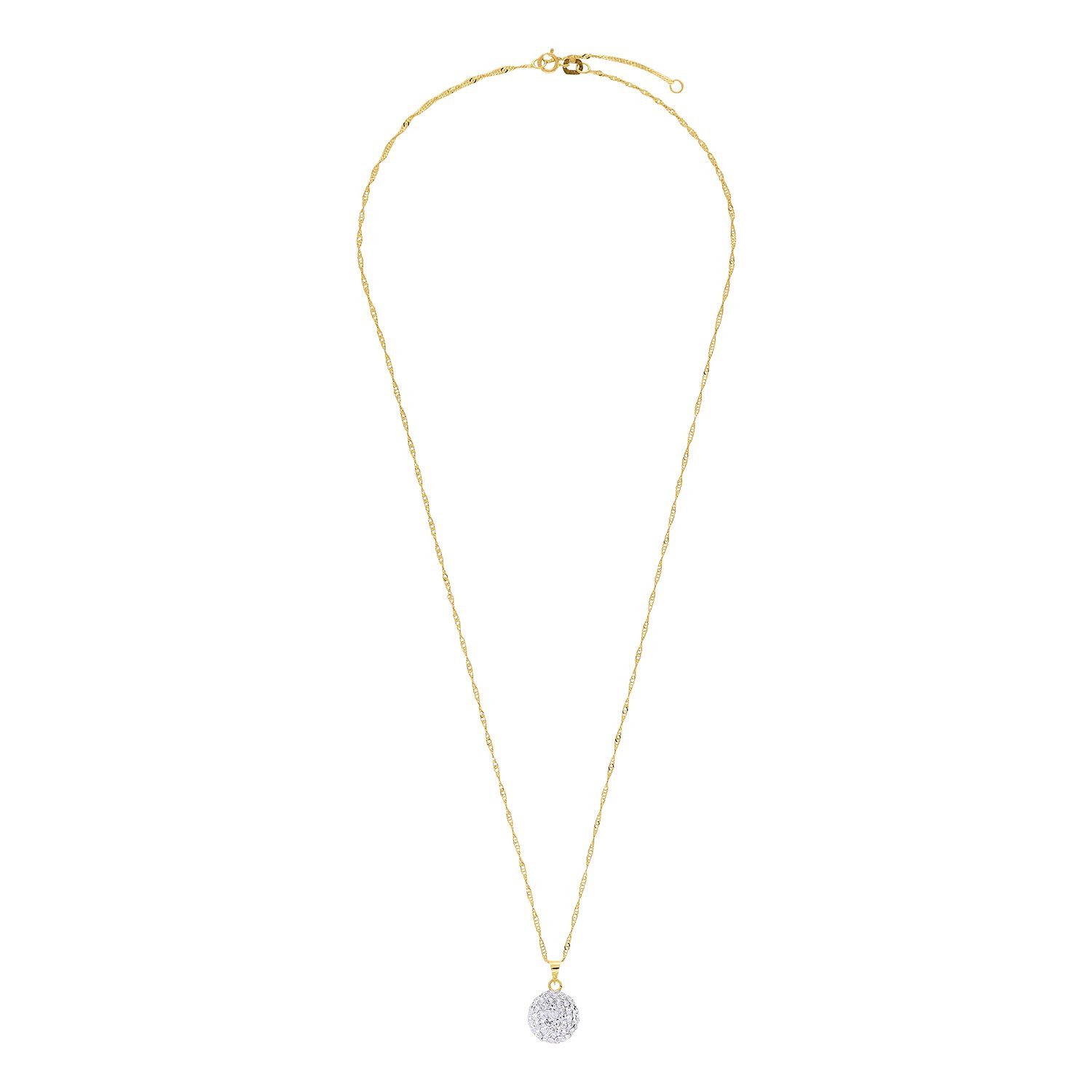 LUCARDI Kette mit Anhänger Halskette - 585 Gold - Gold - Kristall - Damen – Bild 4 von 5
