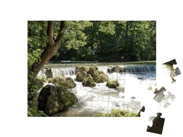 puzzleYOU Puzzle Wasser der Isar im Englischen Garten, München, 48 Puzzleteile, puzzleYOU-Kollektionen