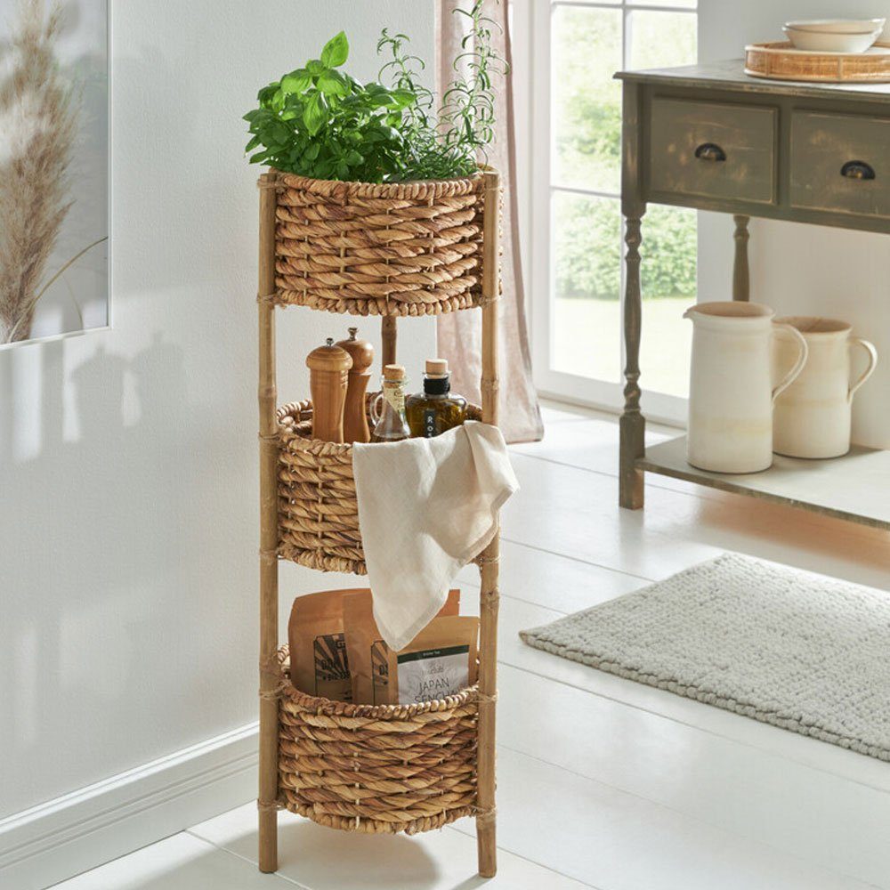 Home-trends24.de Ablageregal Korbregal Wasserhyazinthe Korb Ablage Aufbewah günstig online kaufen