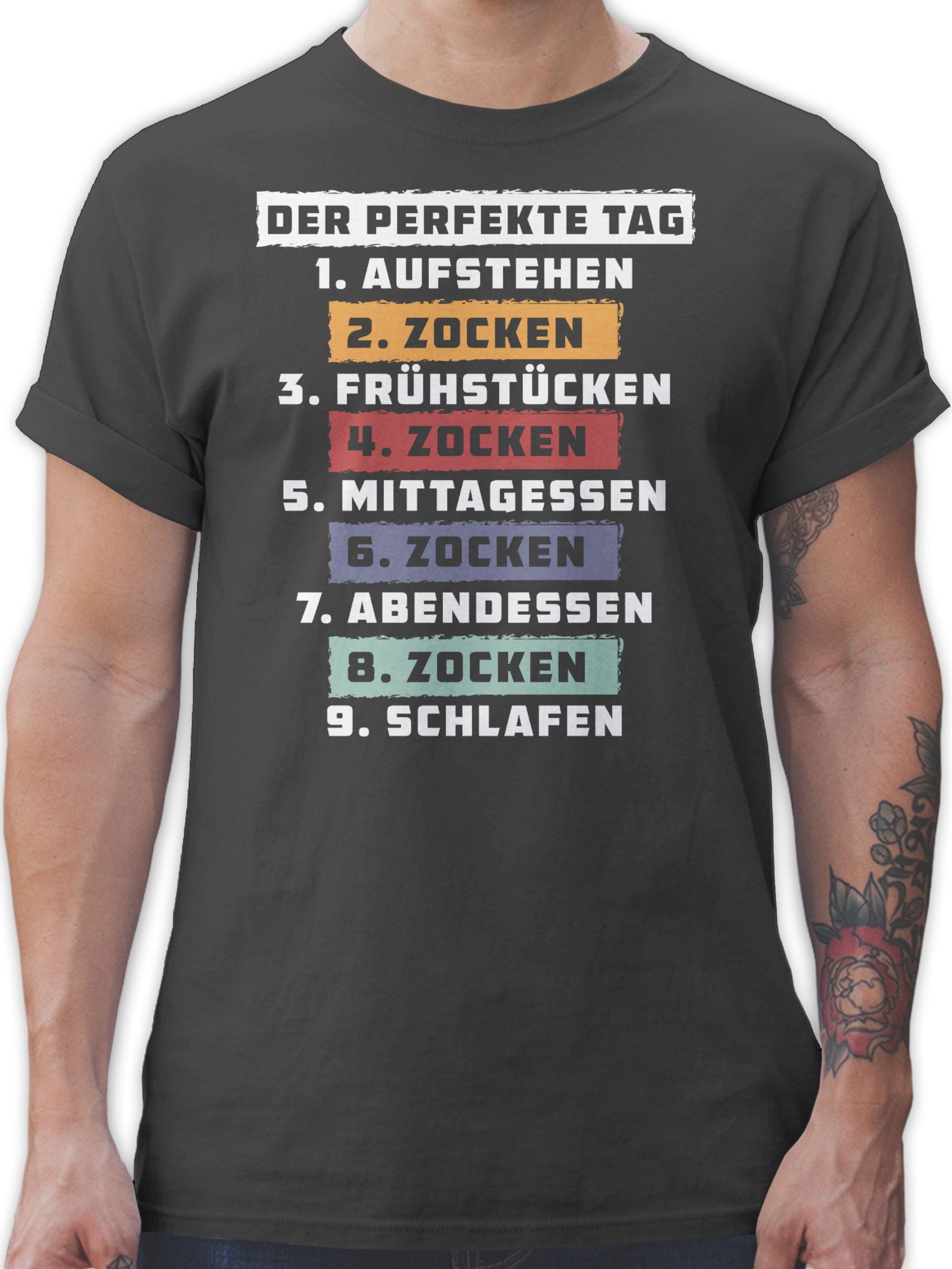 Zocken Tag Nerd Dunkelgrau - 03 Geschenke Shirtracer - perfekte T-Shirt Weiß Der