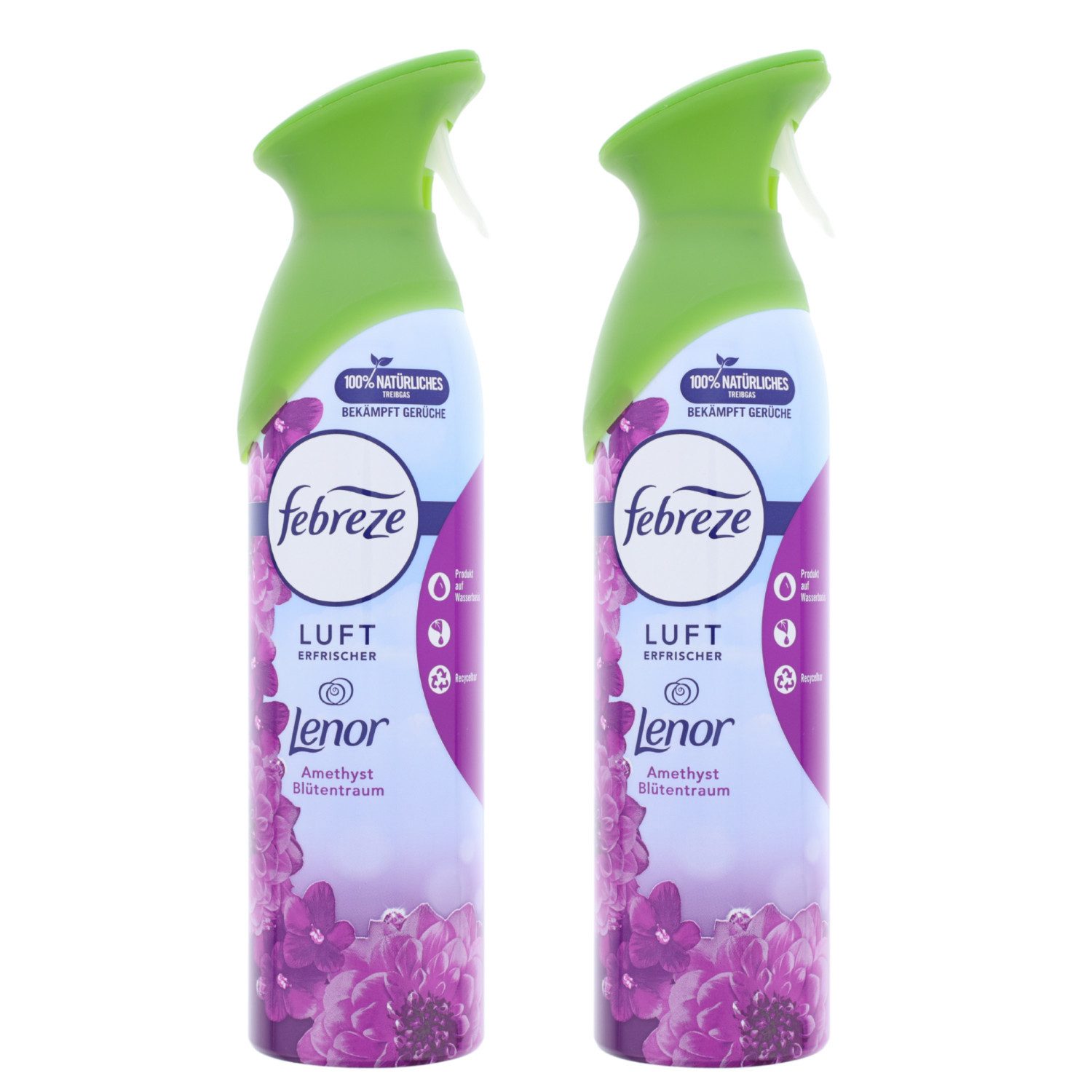 Febreze Raumduft 2 x Febreze Lufterfrischer Lenor Amethyst Blütentraum Raumspray je 300