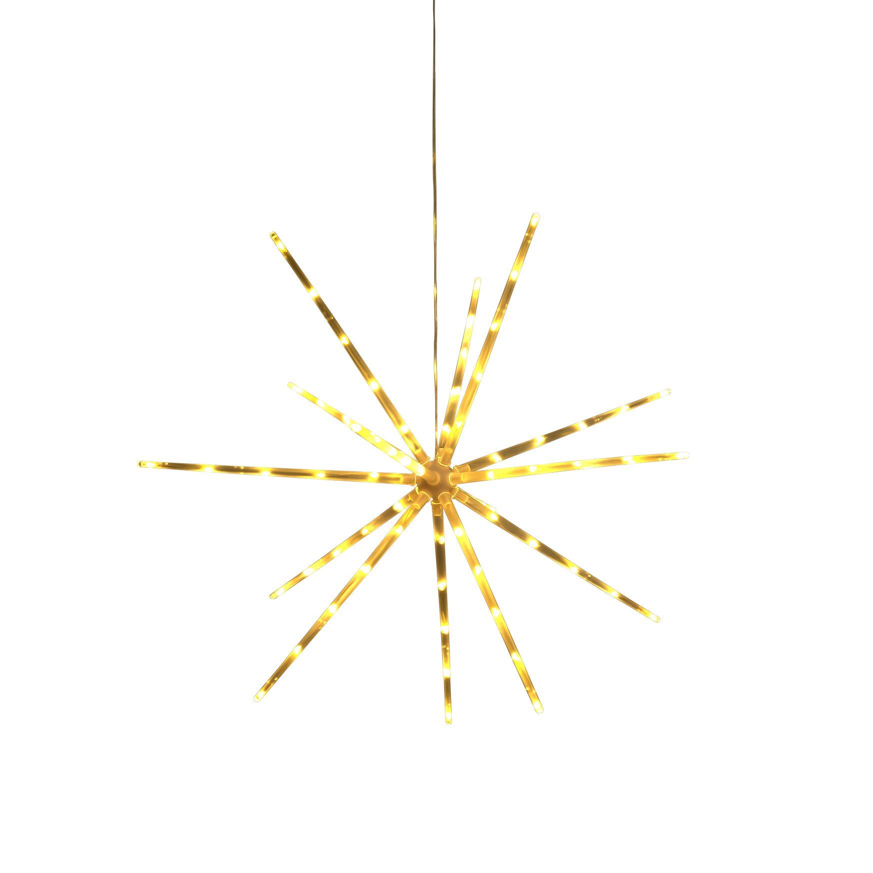 IC Winterworld Dekostern LED Sternleuchte, 70 LED, 6 Stunden Timer, batteriebetrieben, 8 Leuchtfunktionen, moderner 3D Leuchtstern – Weihnachtsstern