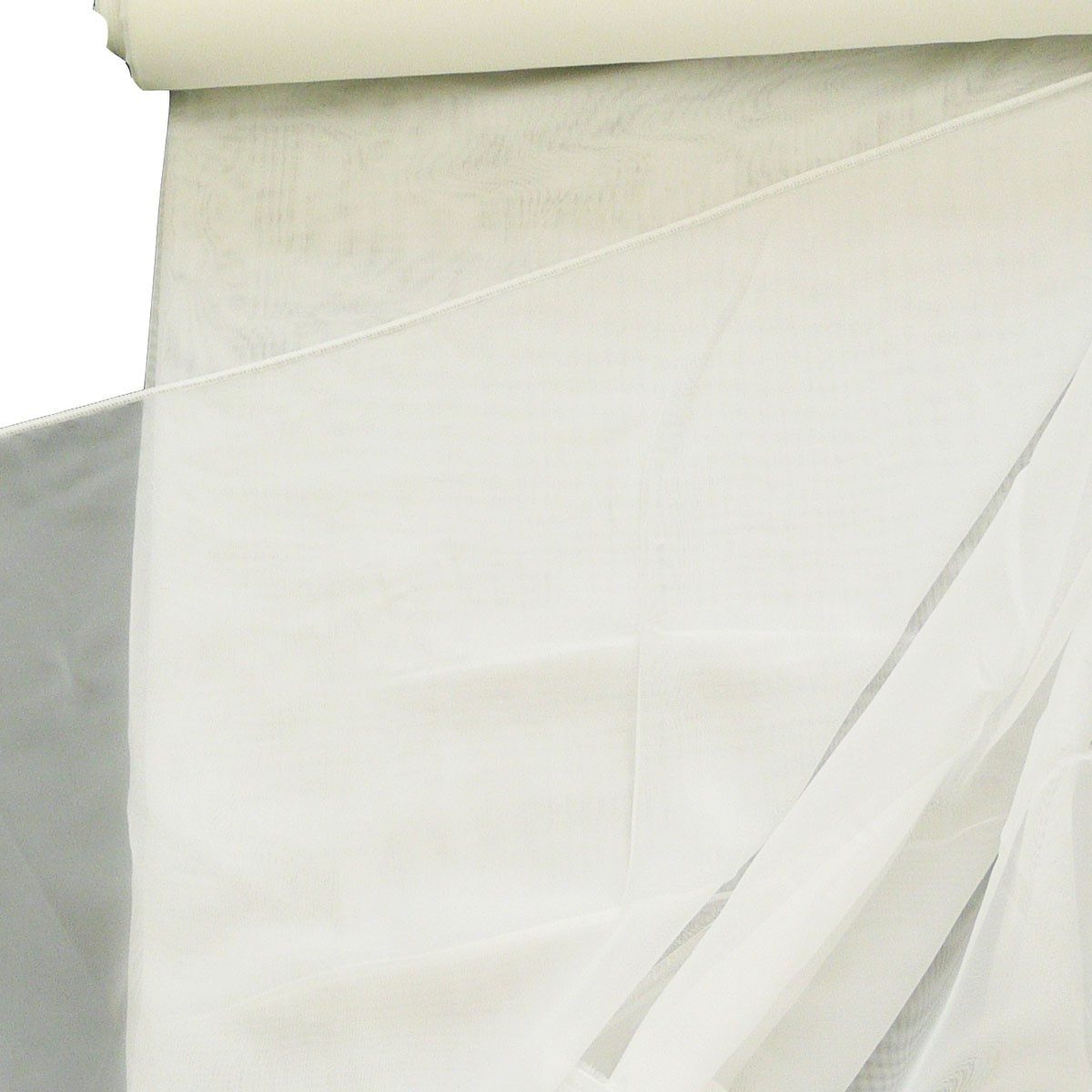SCHÖNER LEBEN. Vorhang Gardinenstoff Meterware Stores creme 260cm Höhe, halbtransparent, Polyester, mit Bleiband