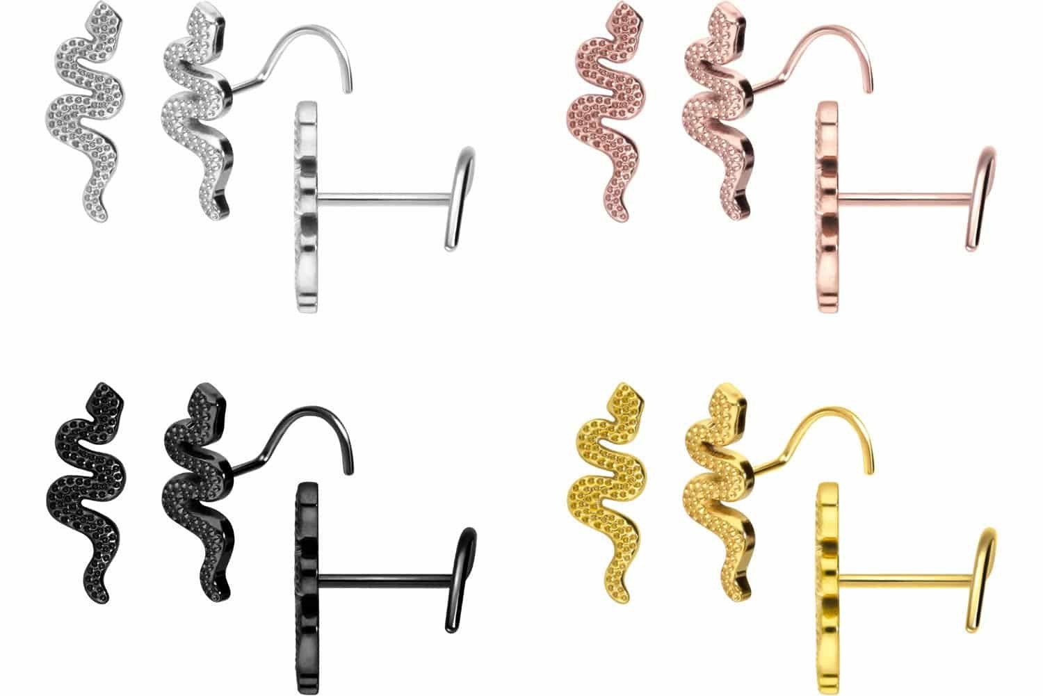 PIERCINGLINE Nasenpiercing Titan Nasenstecker Spirale SCHLANGE (Nasenstecke günstig online kaufen