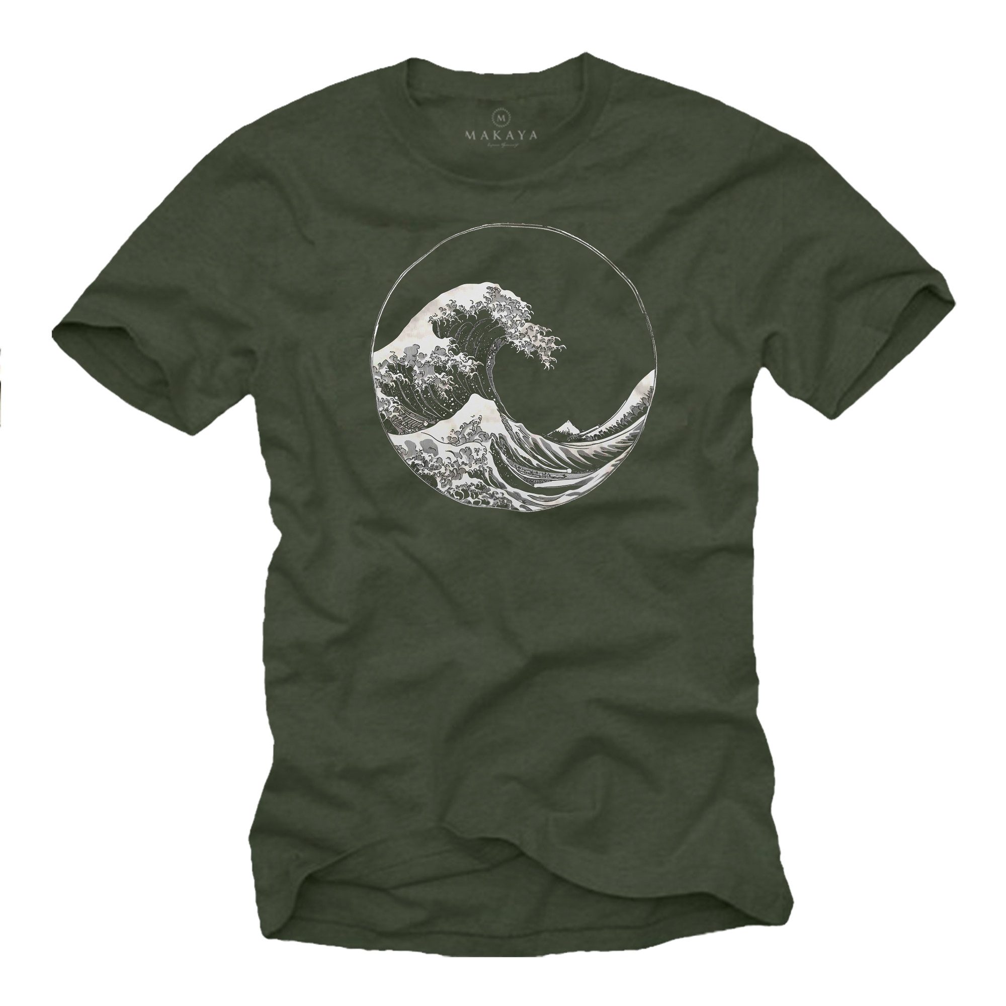 MAKAYA T-Shirt Männershirt mit Wellenmotiv – günstig online kaufen