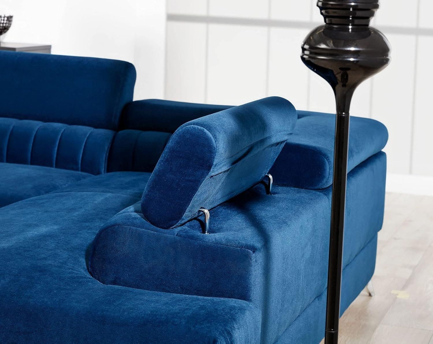 MOEBLO Ecksofa Sofagarnitur Bettkasten, für mit Couch OLIVIER, Wohnzimmer, L-Form und mit Bettfunktion, Wohnlandschaft Schlaffunktion Schlaffunktion Schlafsofa mit