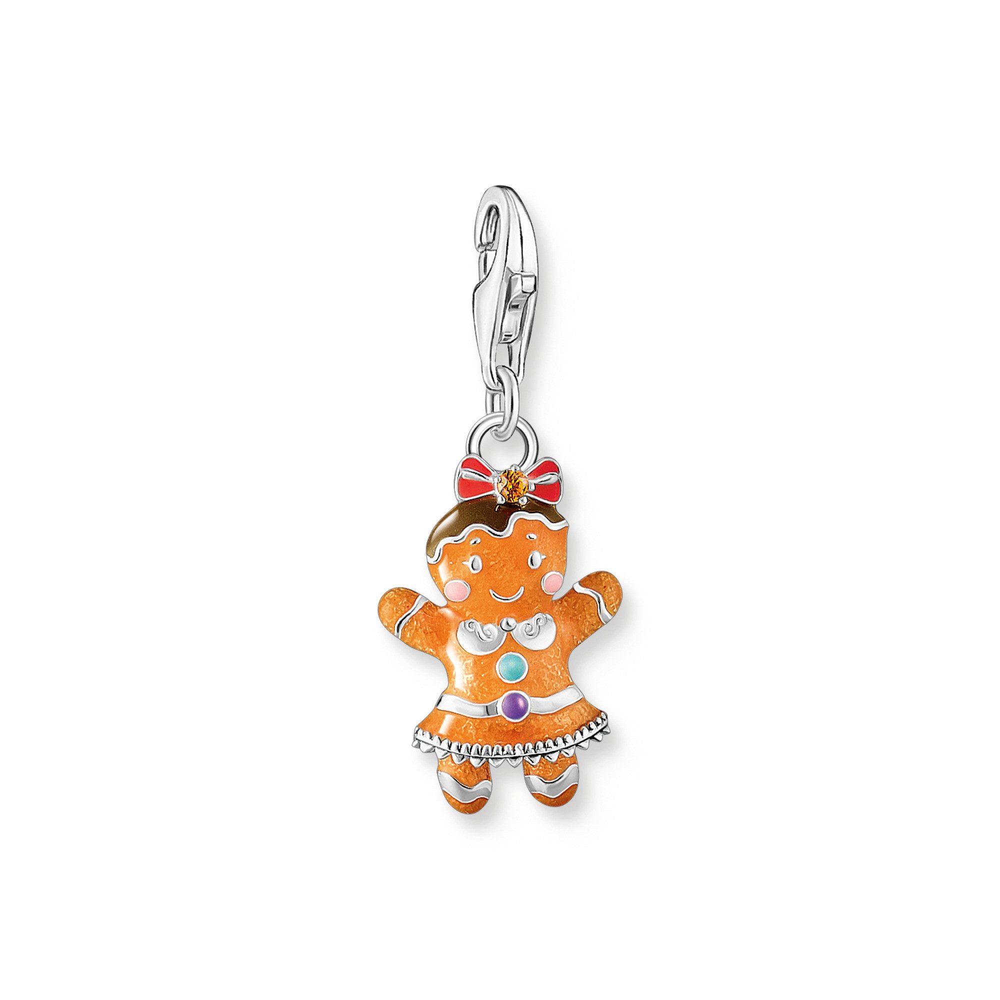 THOMAS SABO Charm-Einhänger Lebkuchen-Mädchen, mit Zirkonia (synth)
