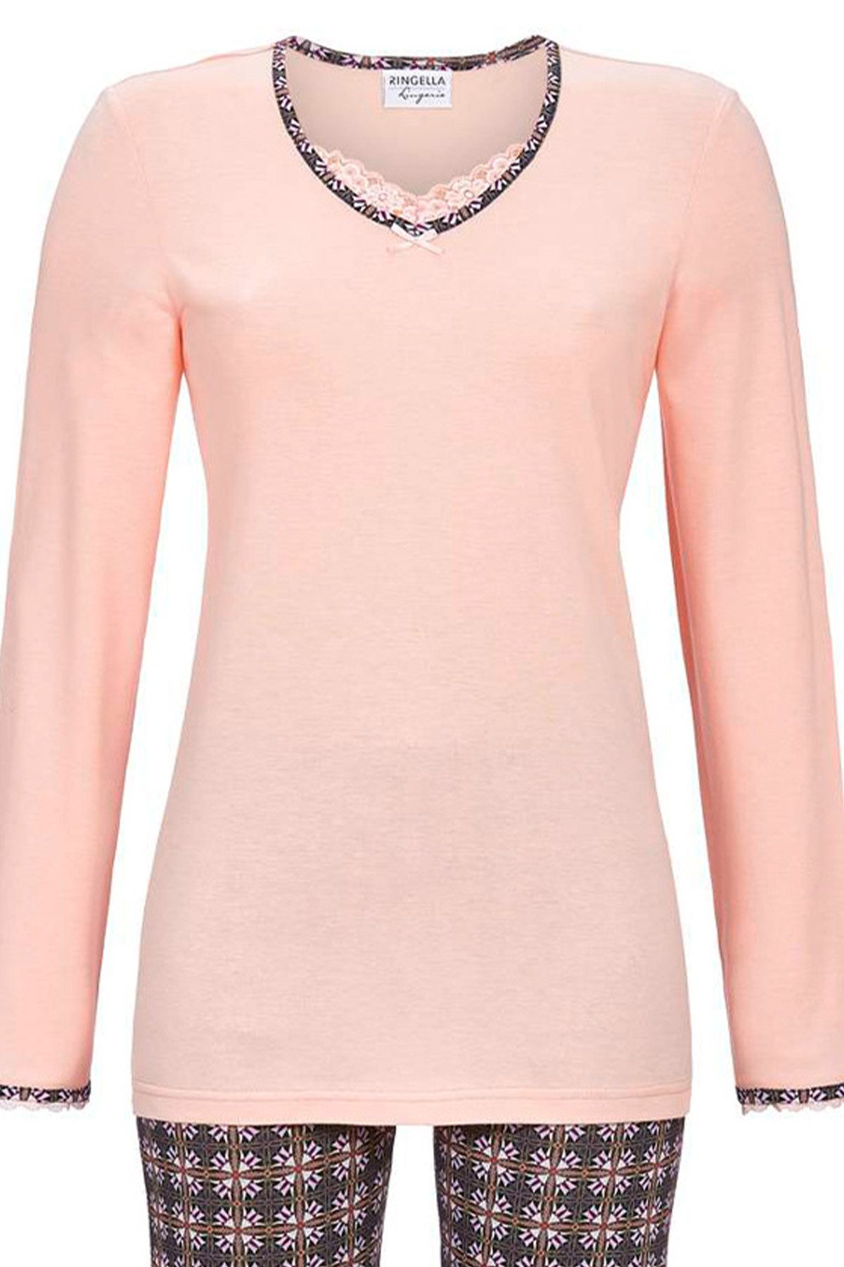 Ringella Pyjama RINGELLA mit Spitze 'Mandala' 4561201, Apricot günstig online kaufen