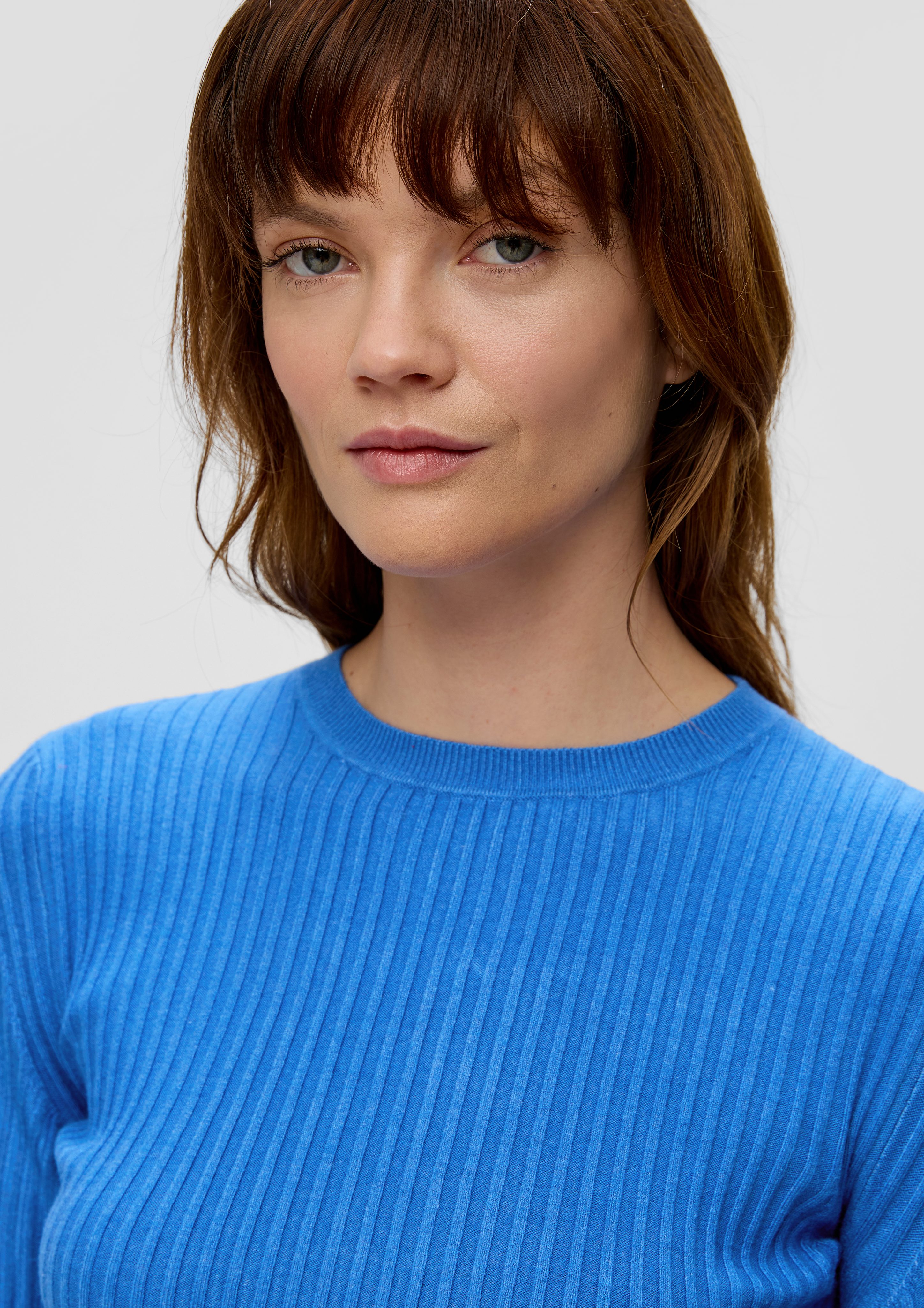 s.Oliver Strickpullover Rippstrickpullover aus Viskosemix günstig online kaufen