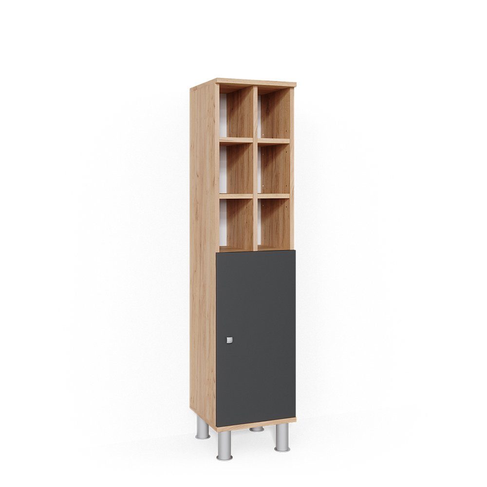 Vicco Midischrank Fynn, Anthrazit/Goldkraft Eiche, 30 günstig online kaufen