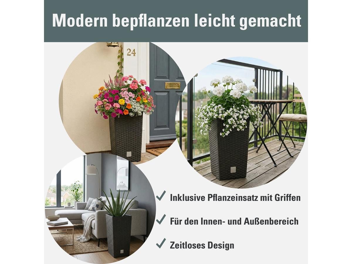 Prosperplast Blumentopf Rato Square (50 cm), inkl. Einsatz