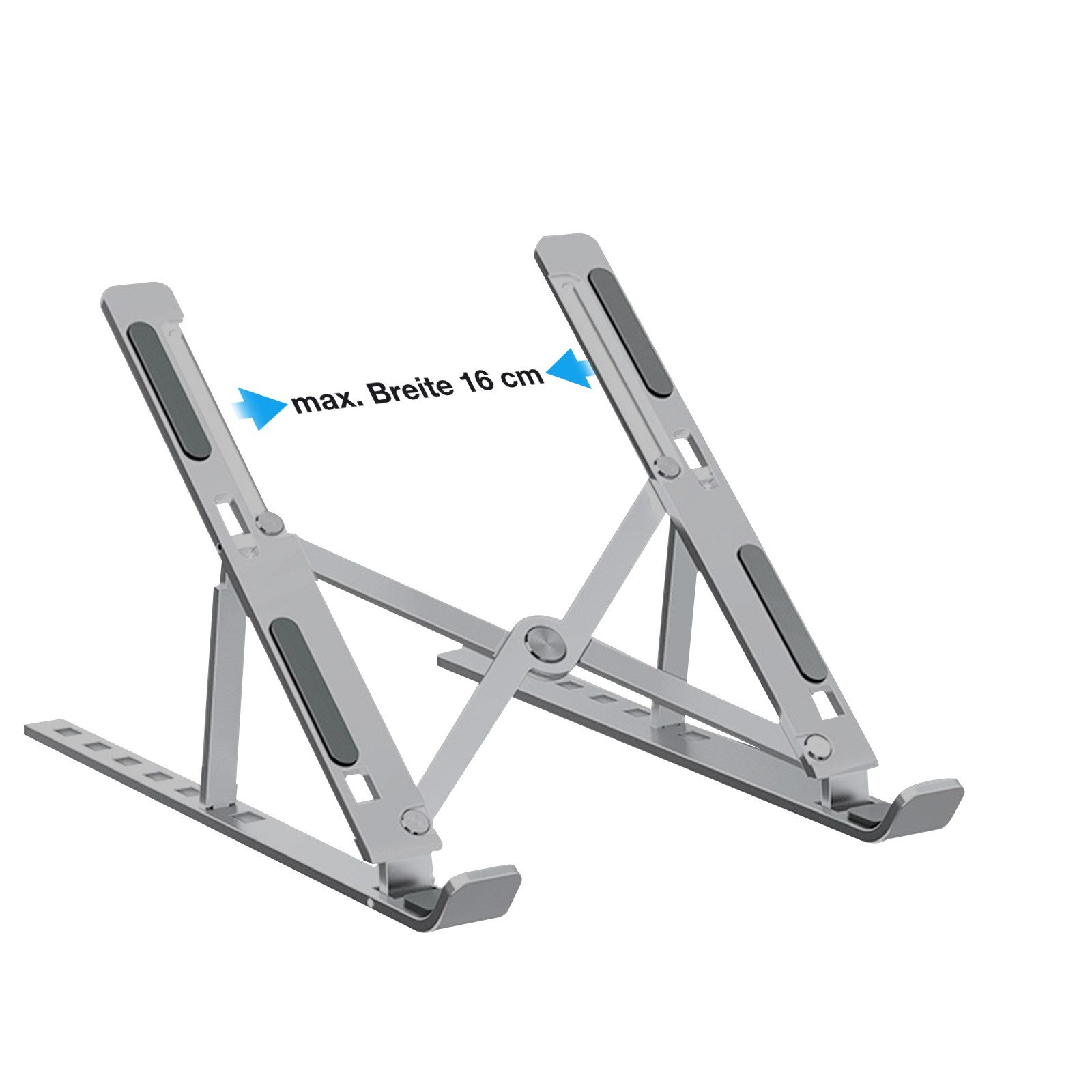 Tec-Expert Laptop-Ständer Faltbarer Metall Notebook Laptop Tablet Buch Halter, 7 Positionen, (1-tlg., Computer Ständer Halterung Stativ universal einsetzbar)