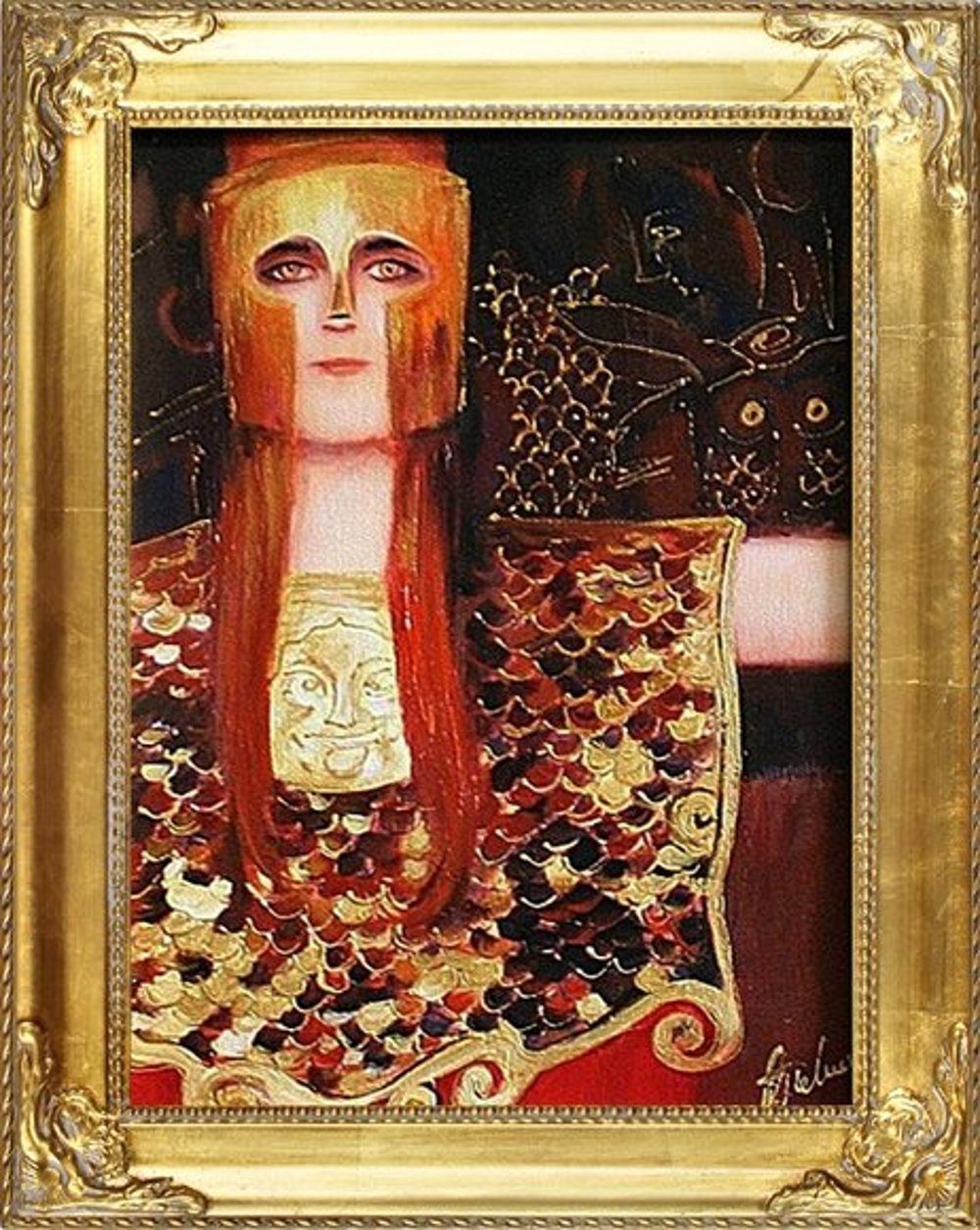 JVmoebel Gemälde Gustav Klimt »G03697«, jedes Bild ein Unikat, handgearbeitet