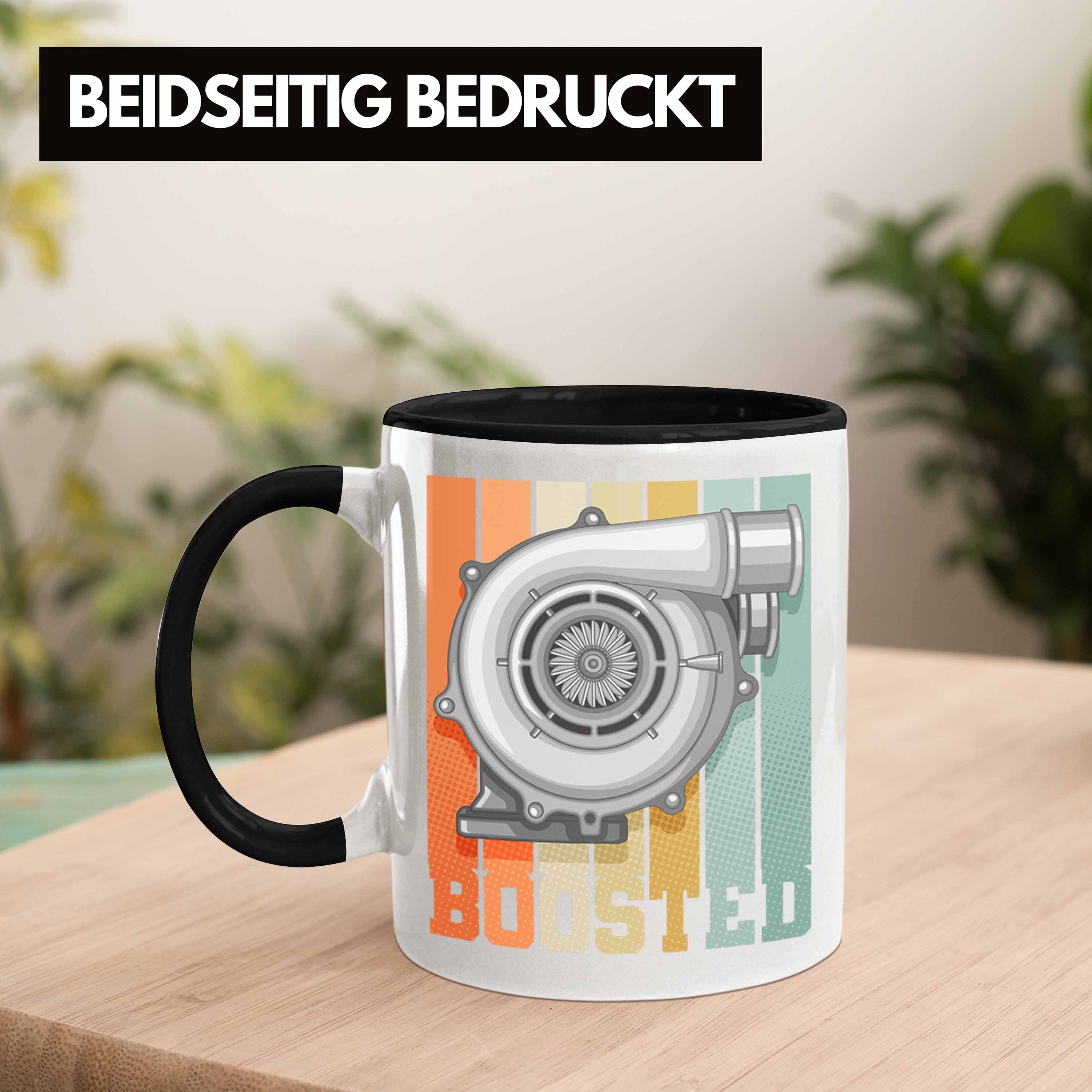 Boosted Turbolader Auto-Liebhaber - Race Geschenk Turbo Geschenkidee Schwarz Tasse Boost Tasse Tuner Trendation Trendation Männer