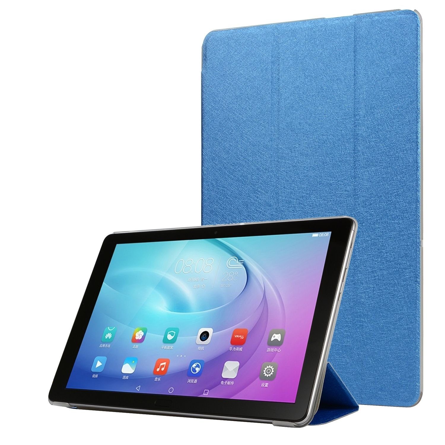 König Design Tablet-Hülle Samsung Galaxy Tab A7, Schutzhülle für Samsung Galaxy Tab A7 Tablethülle Schutztasche Cover Standfunktion Dunkelblau