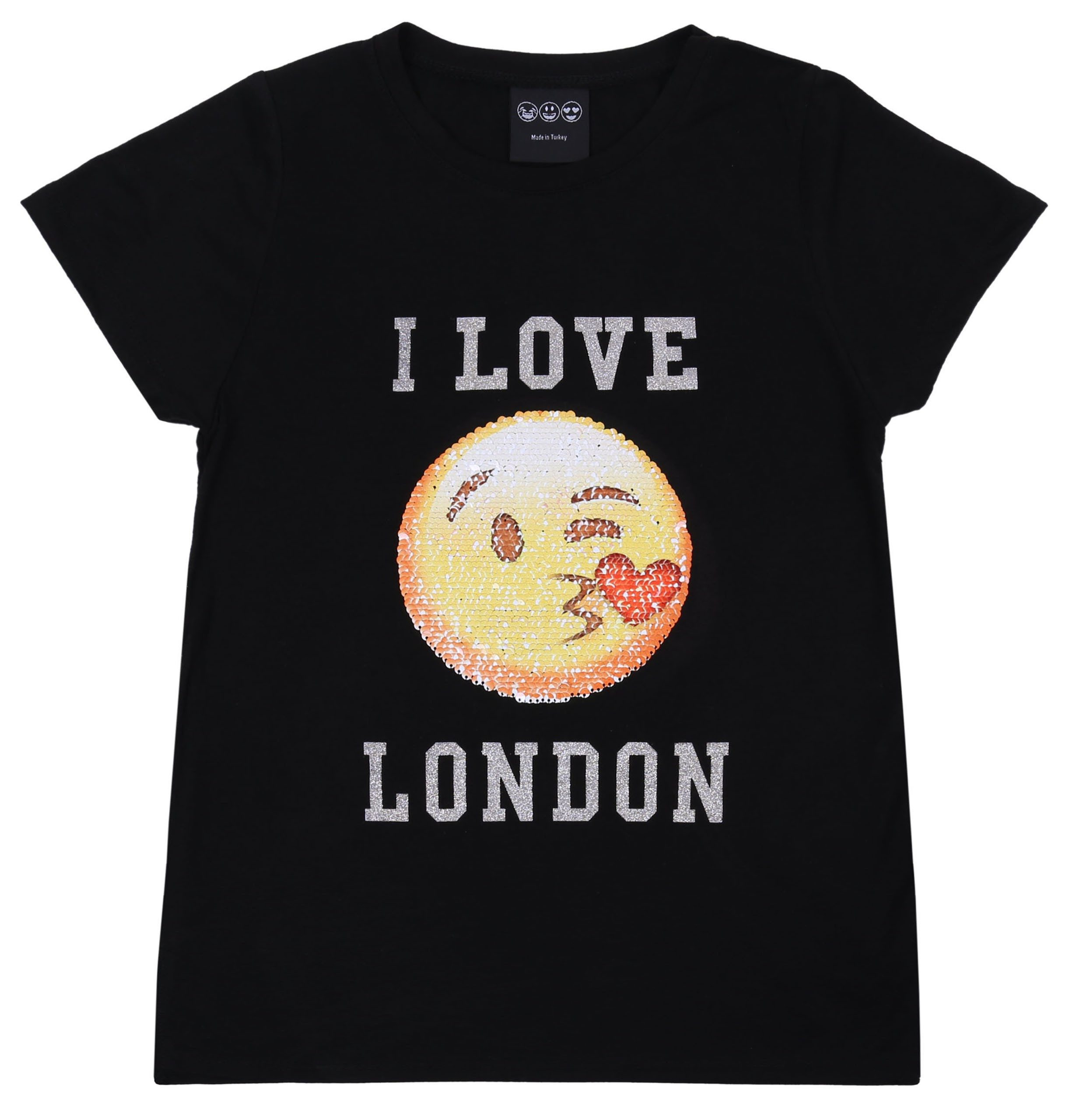 I Love... Kurzarmbluse Schwarzes T-Shirt I Love London 3-4 Jahre